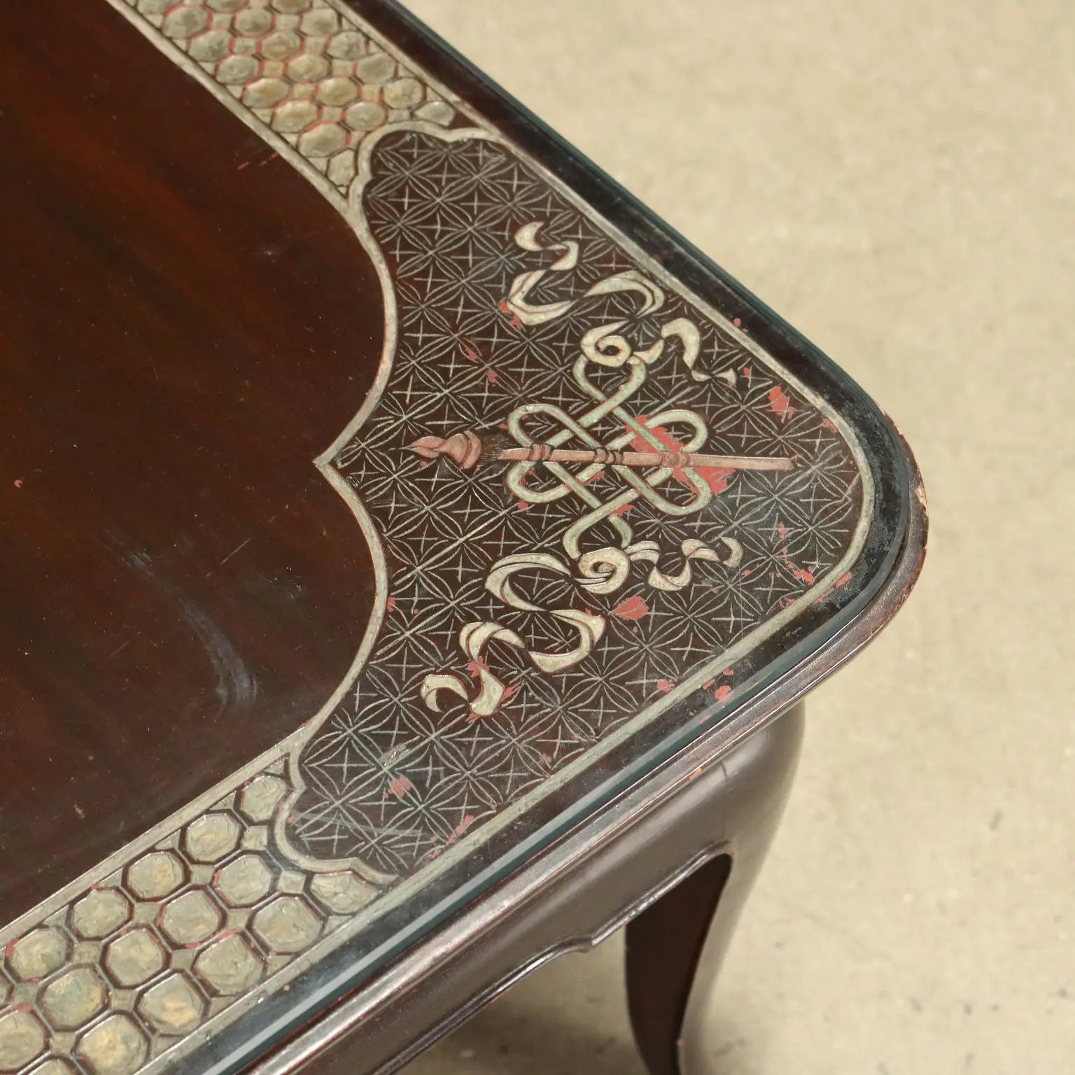 Ancient Coffee Table Chinese Style Engraved and Lacquered Exotic Wood - China, XX Century | Antiques | Side & Coffee Tables