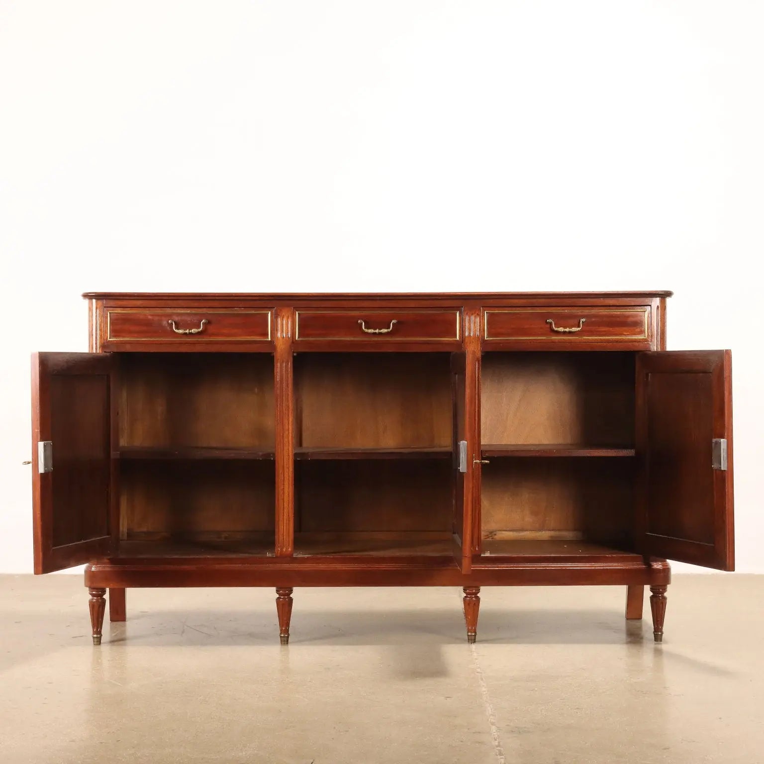 Neoclassical Style Cupboard Borders Brass Italy XX Century - Italy, XX Century | Antiques | Cupboards