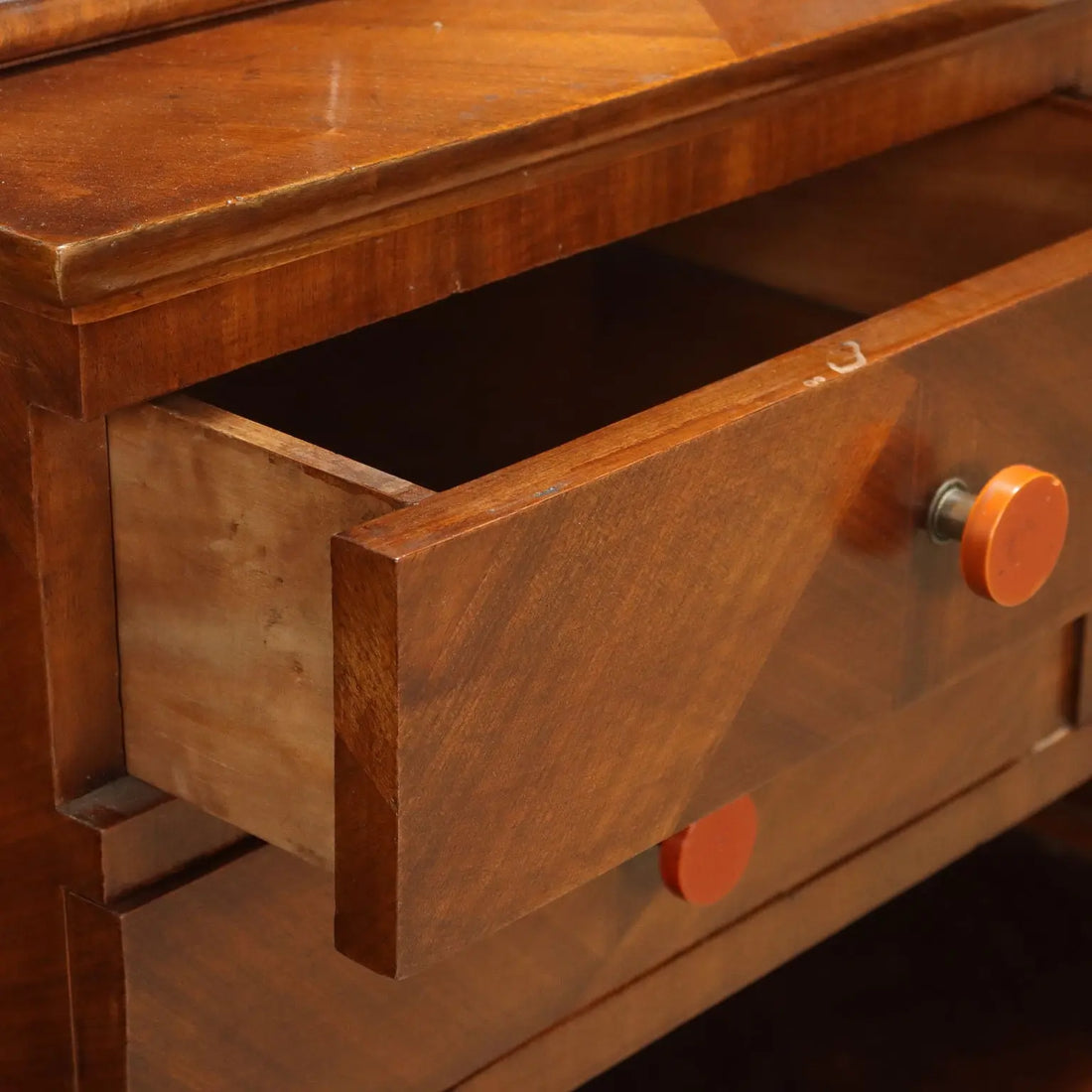 Antique Decò Showcase Walnut Drawers Cupboard Italy XIX Century - Italy, Early XIX Century | Antiques | Bookcases & Showcases