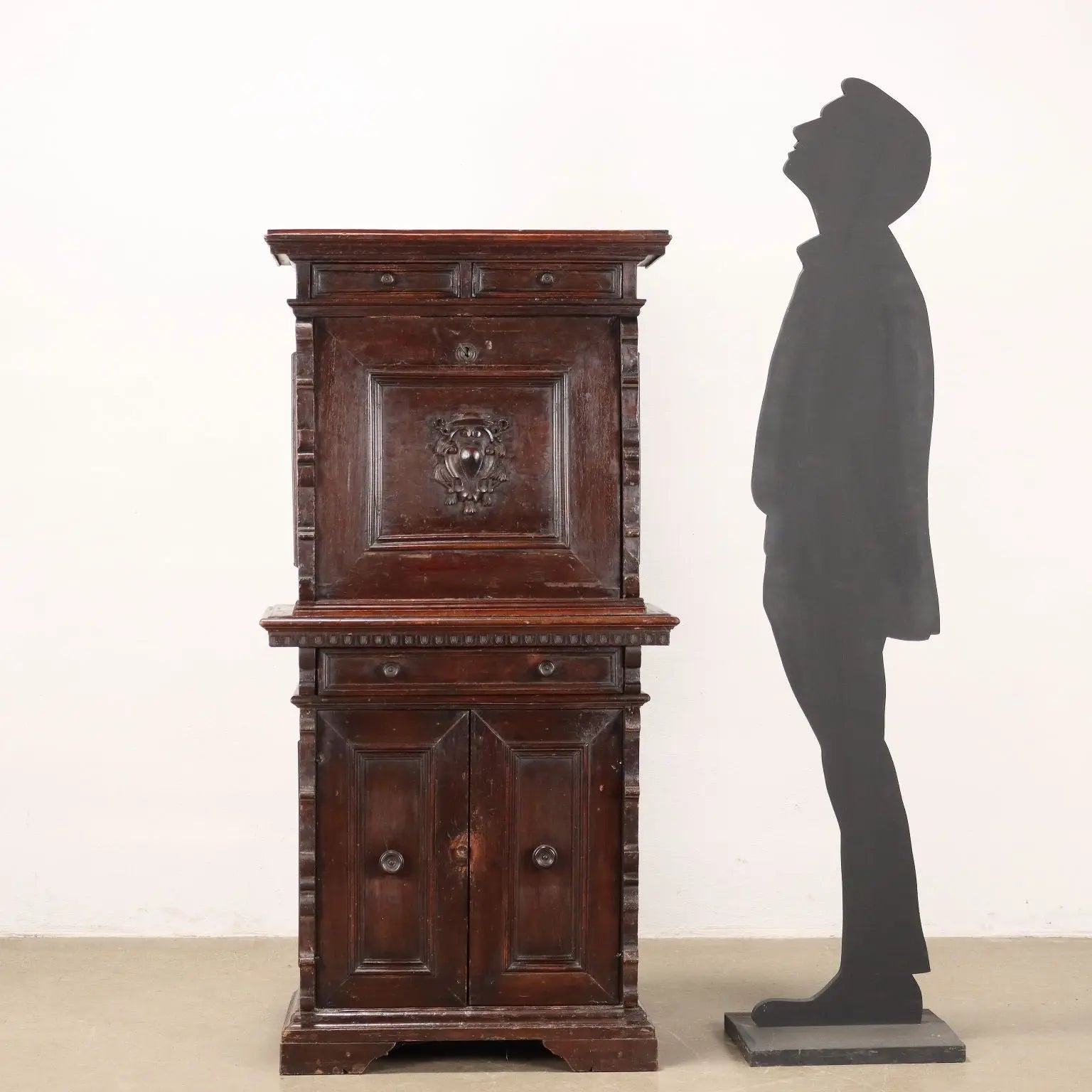 Antique Neo-Renaissance Cabinet Wood Italy XIX-XX Century - Italy, Late XIX-Early XX Century | Antiques | Drop-Leaf Secretaire & Secretaire