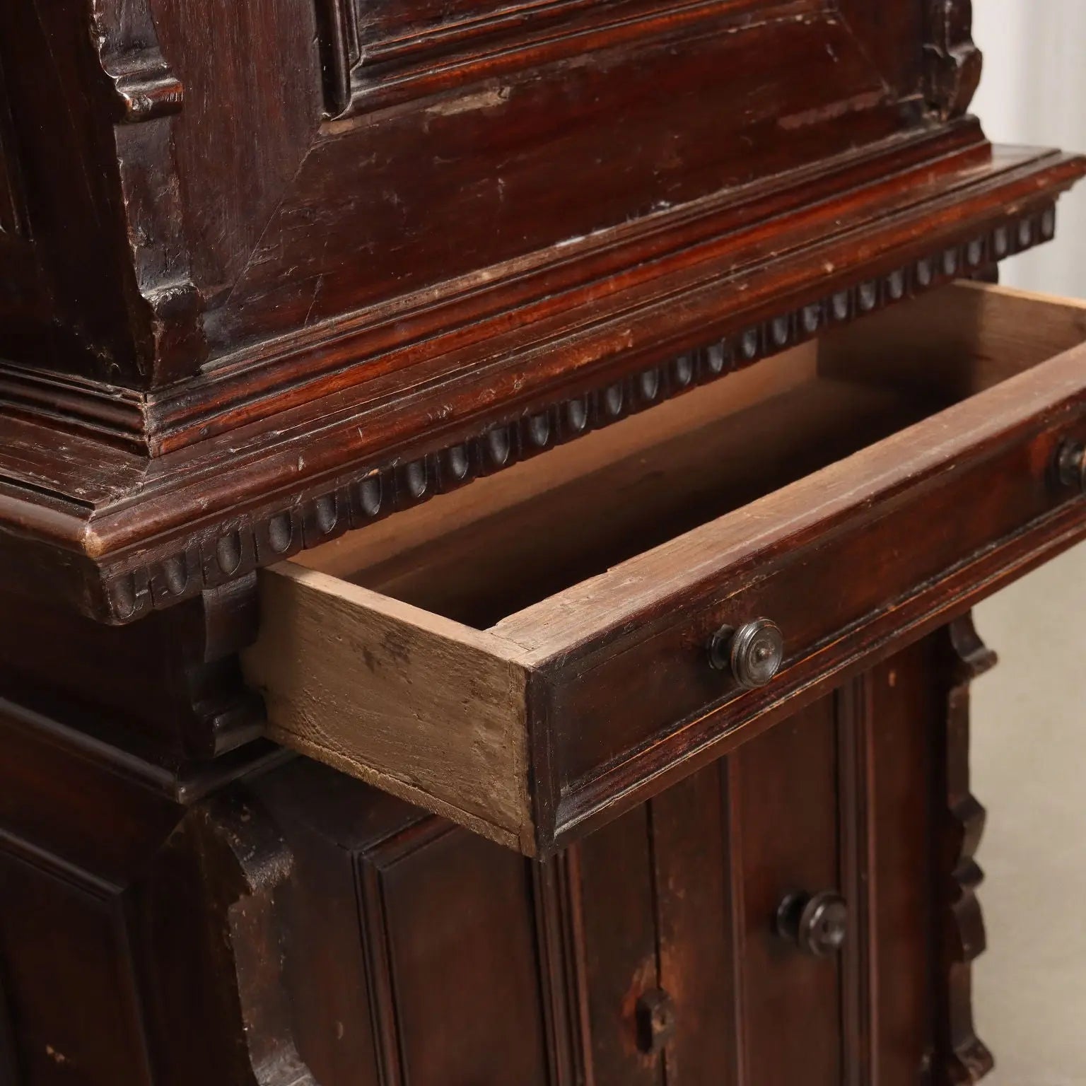 Antique Neo-Renaissance Cabinet Wood Italy XIX-XX Century - Italy, Late XIX-Early XX Century | Antiques | Drop-Leaf Secretaire & Secretaire