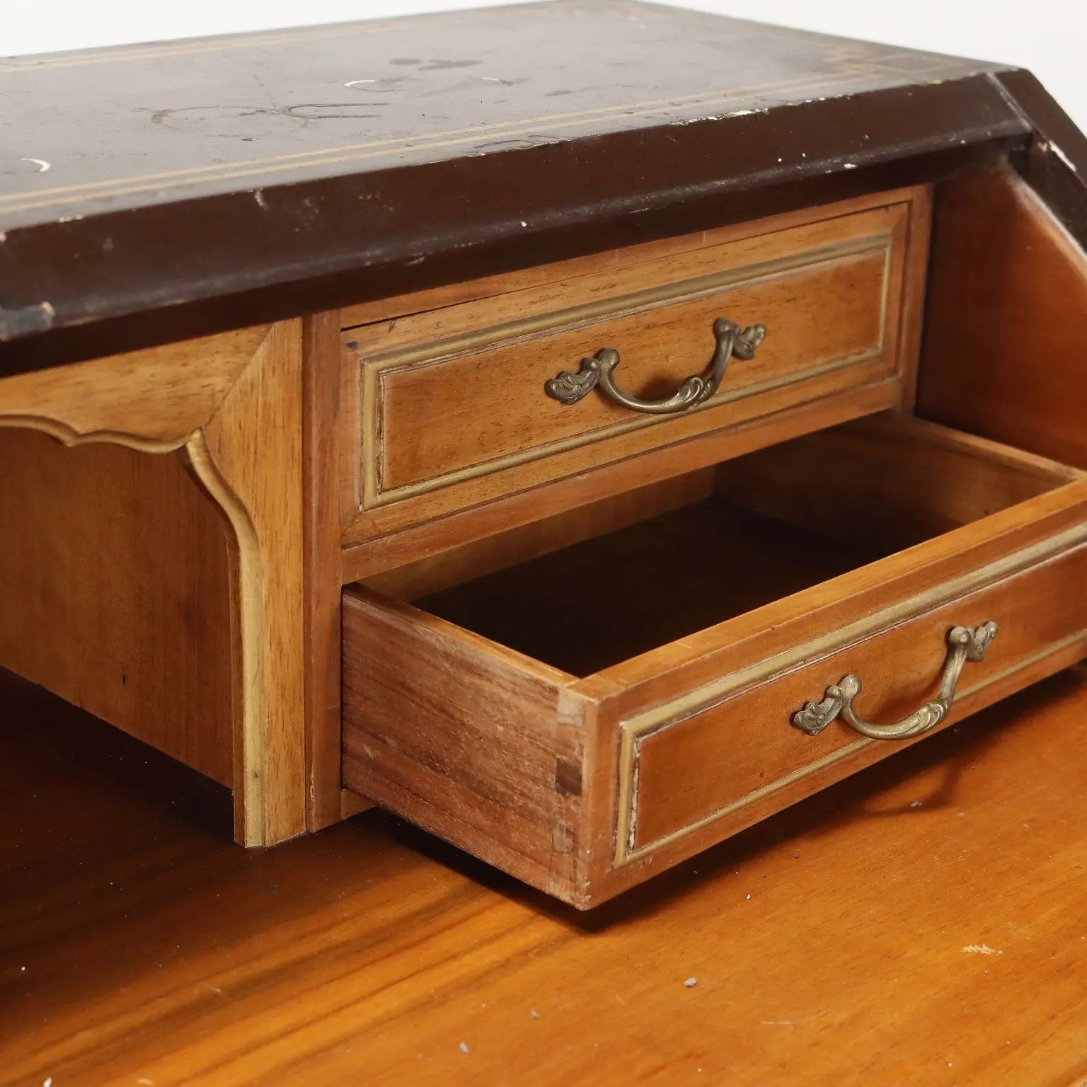 Antique Drop Leaf Cabinet Chinoiserie Walnut Italy XX Century - Italy, XX Century | Antiques | Drop-Leaf Secretaire & Secretaire