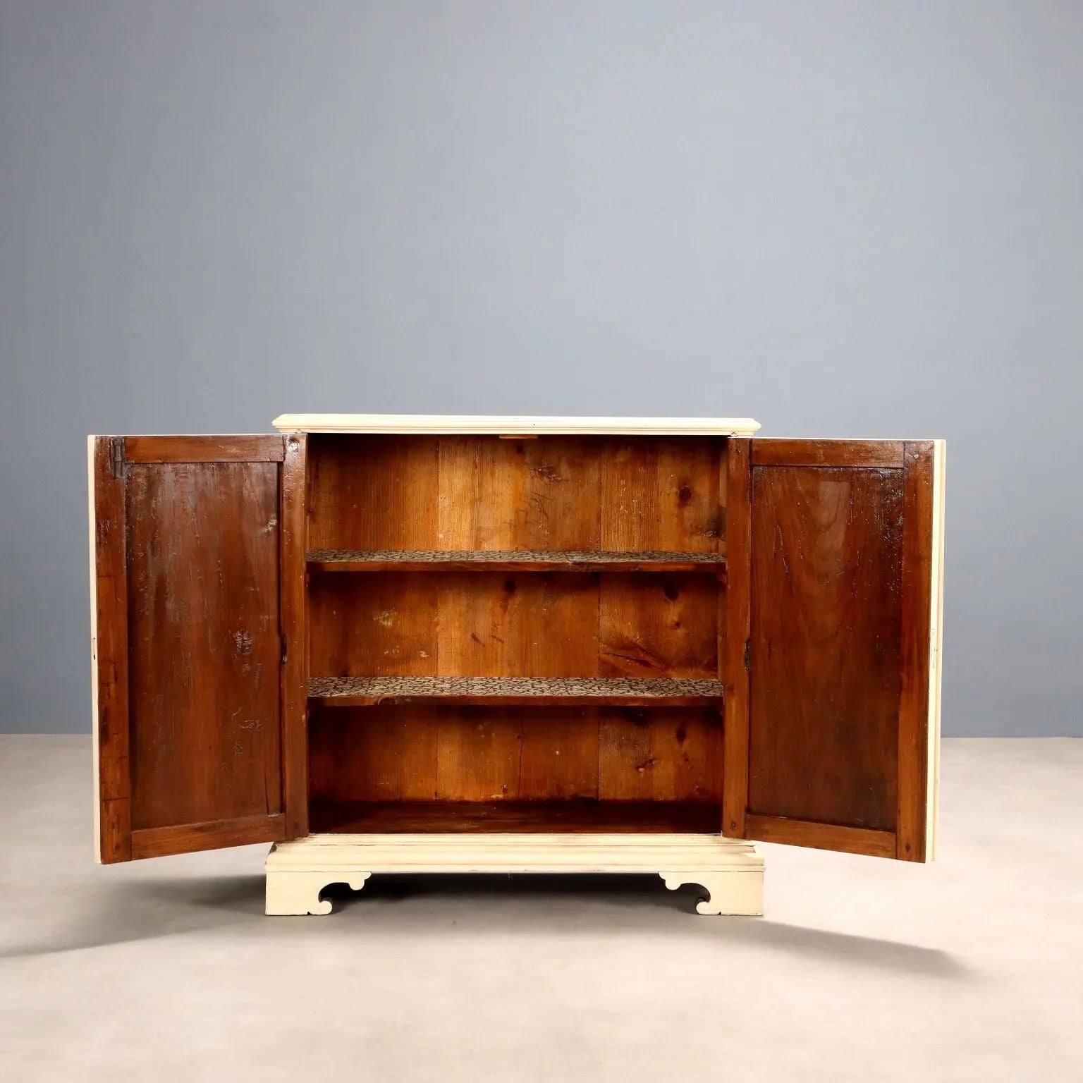 Antique Cupboard Walnut Tiles Italy XX Century - Bookcase | Antiques | Bookcases & Showcases