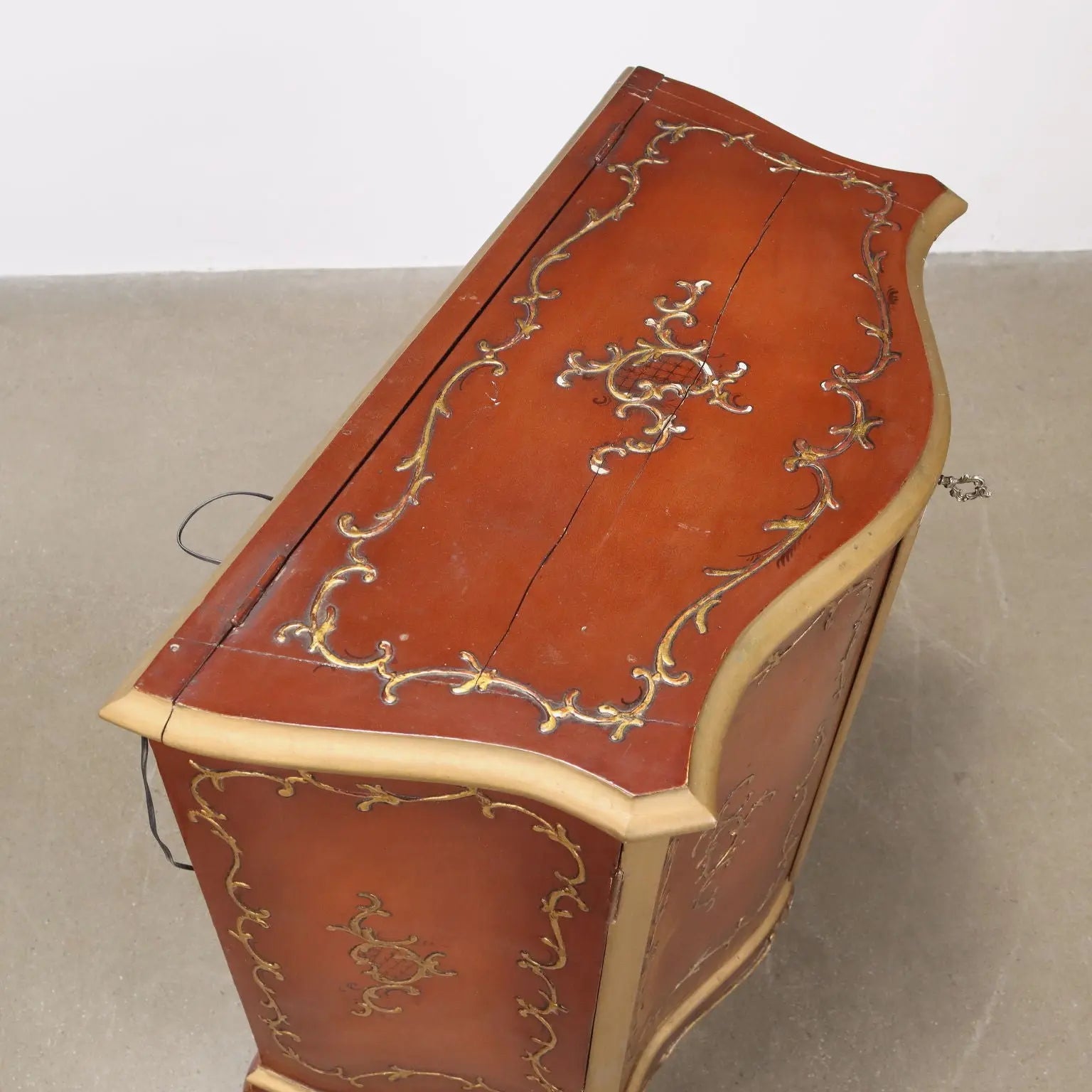 Vintage Bar Cabinet Baroque Style Gilded Wood Italy XX Century - Italy, XX Century | Antiques | Cupboards