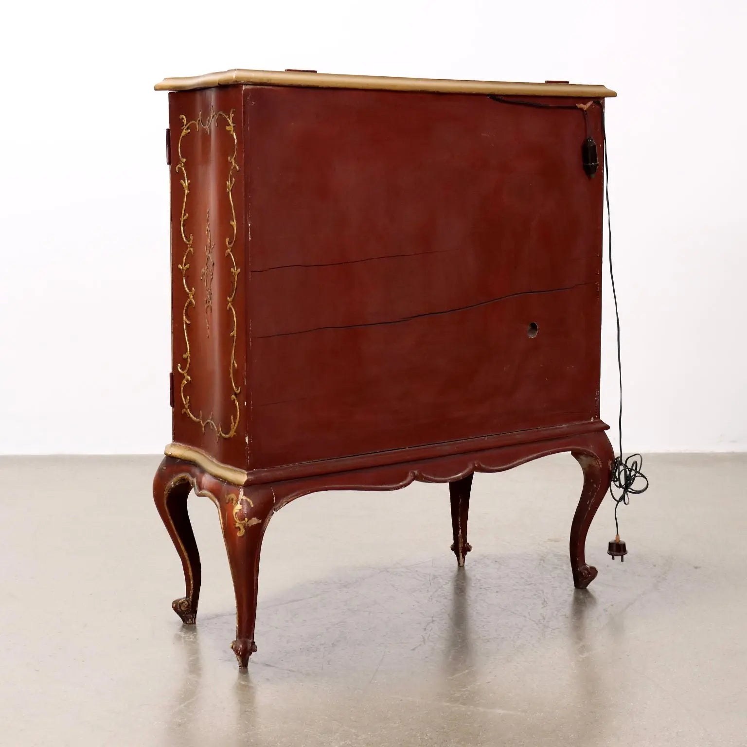 Vintage Bar Cabinet Baroque Style Gilded Wood Italy XX Century - Italy, XX Century | Antiques | Cupboards