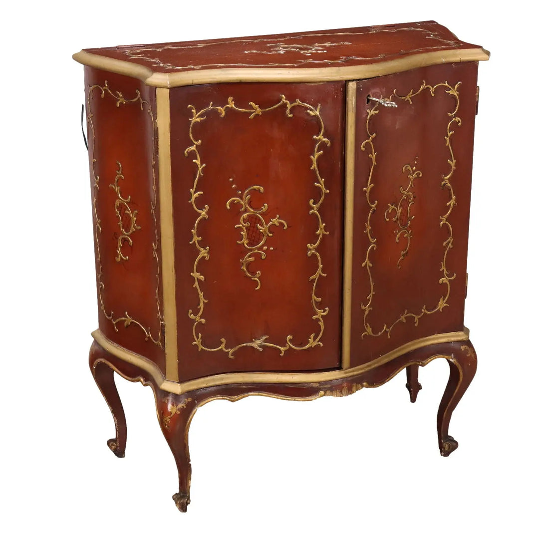 Vintage Bar Cabinet Baroque Style Gilded Wood Italy XX Century - Italy, XX Century | Antiques | Cupboards