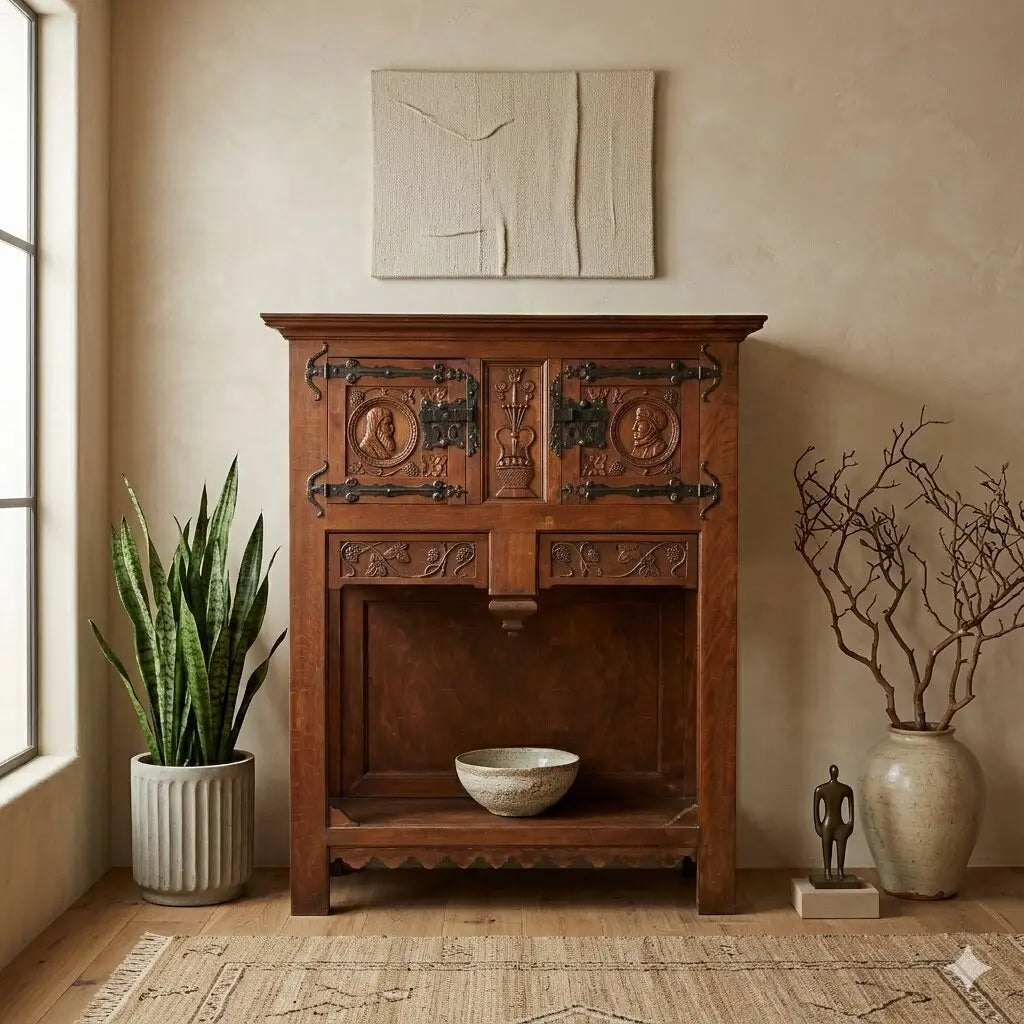 Antique Neo-Renaissance Cupboard Beech Italy XX Century - Italy, XX Century | Antiques | Cupboards