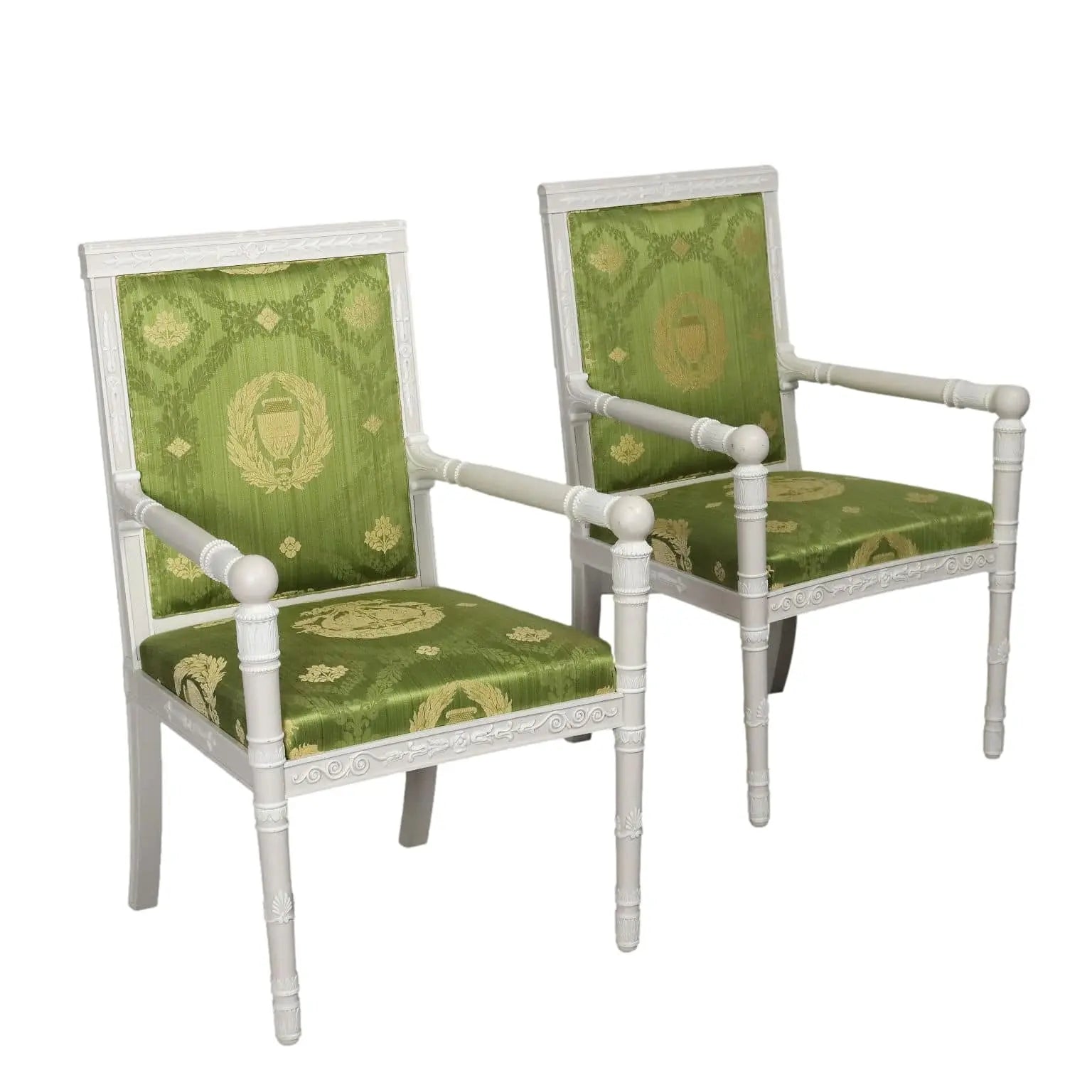 Antique Armchairs Lacquered Wood Decorations Italy XX Century - Italy, XX Century | Antiques | Seating