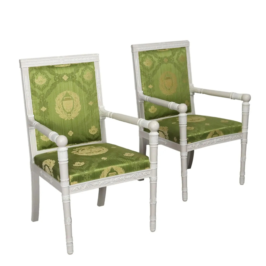 Antique Armchairs Lacquered Wood Decorations Italy XX Century - Italy, XX Century | Antiques | Seating