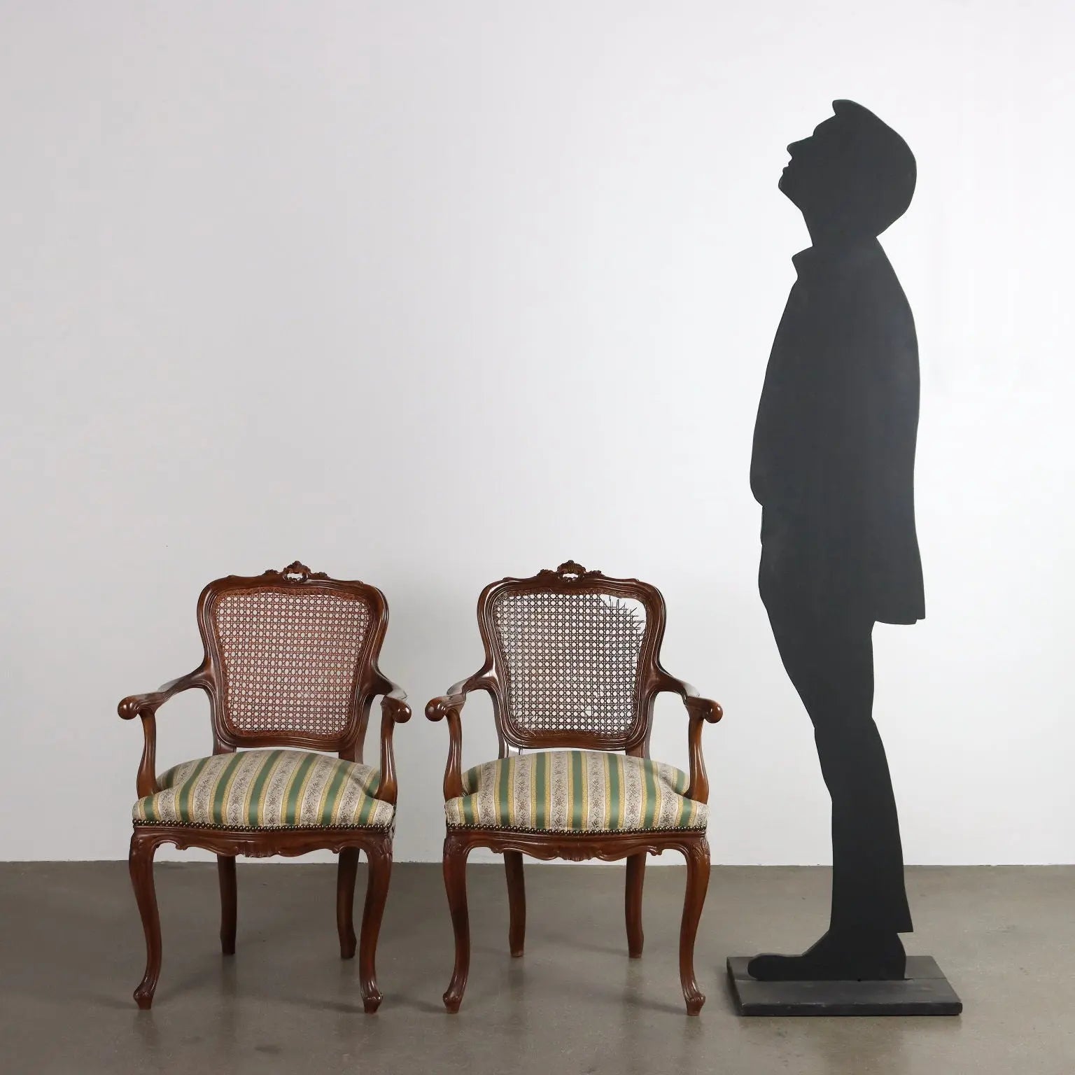 Pair of Barocchetto Walnut Armchairs