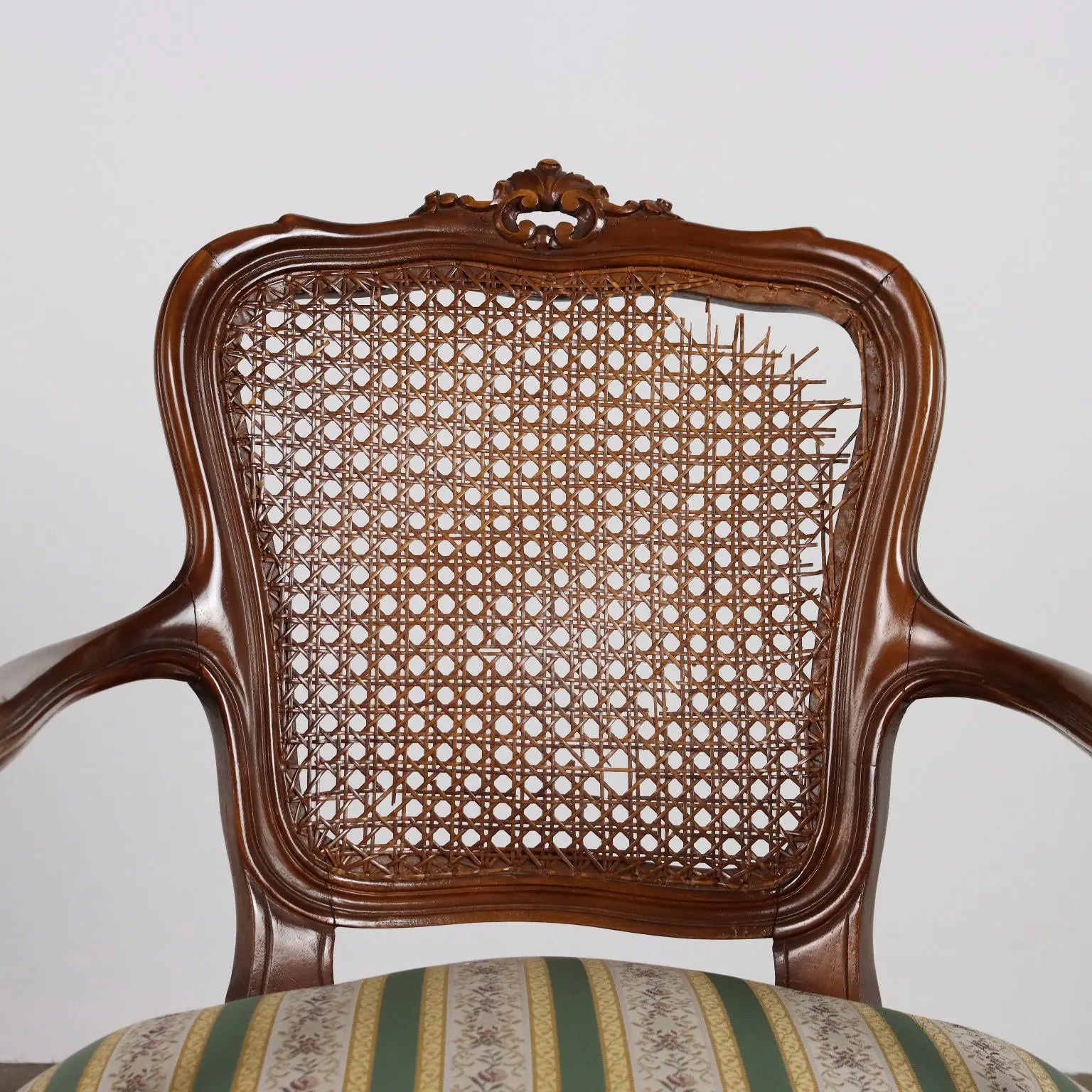 Pair of Barocchetto Walnut Armchairs