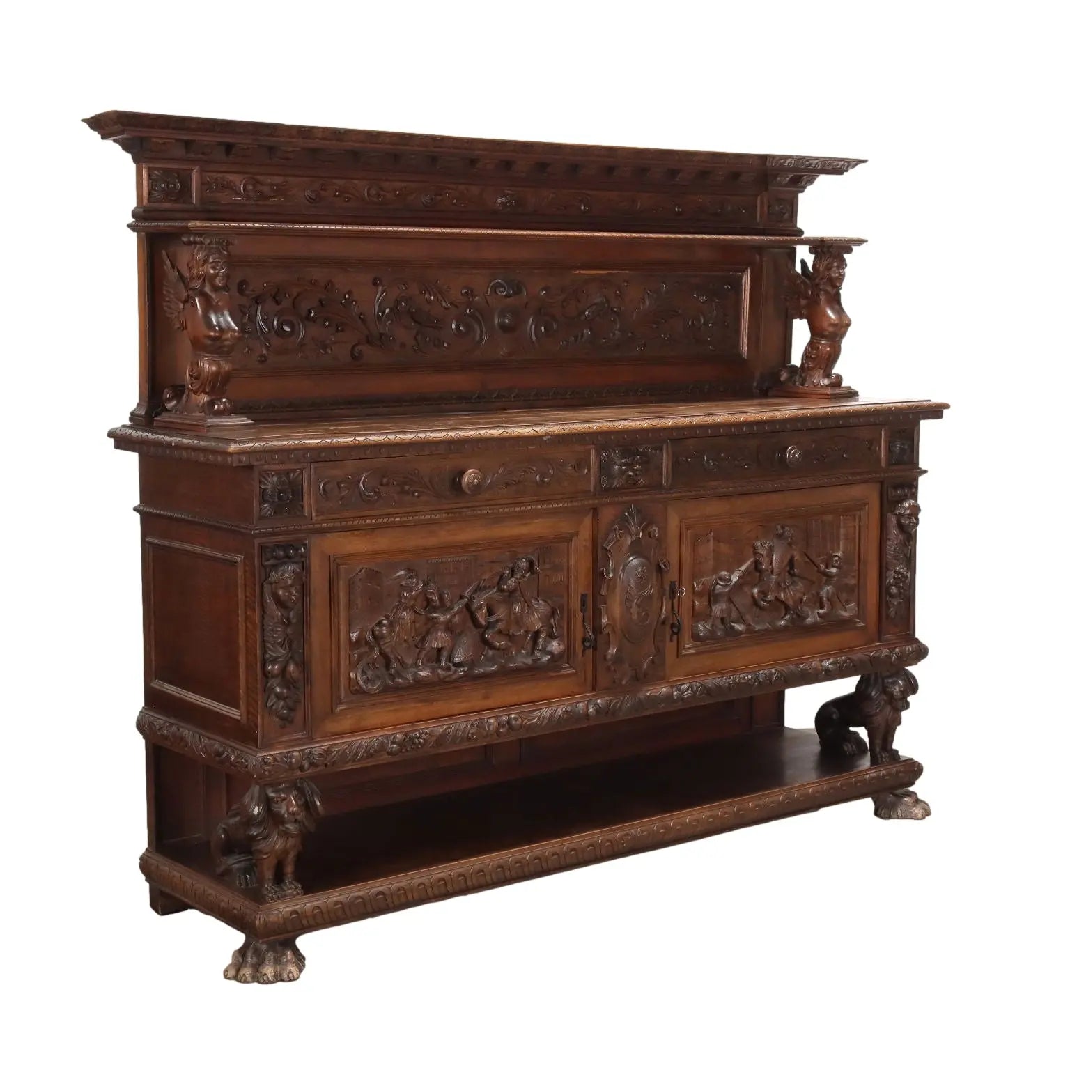 Antique Cupboard Neo-Baroque Style Walnut XX Century - Italy, Early XX Century | Antiques | Cupboards