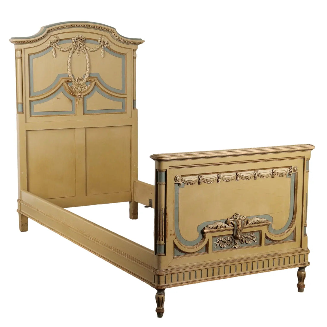 Neoclassical Bed in Lacquered Beech - Early 20th Century
