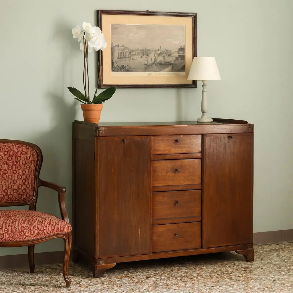 Mahogany Chest of Drawers - Italy Mid 20th Century