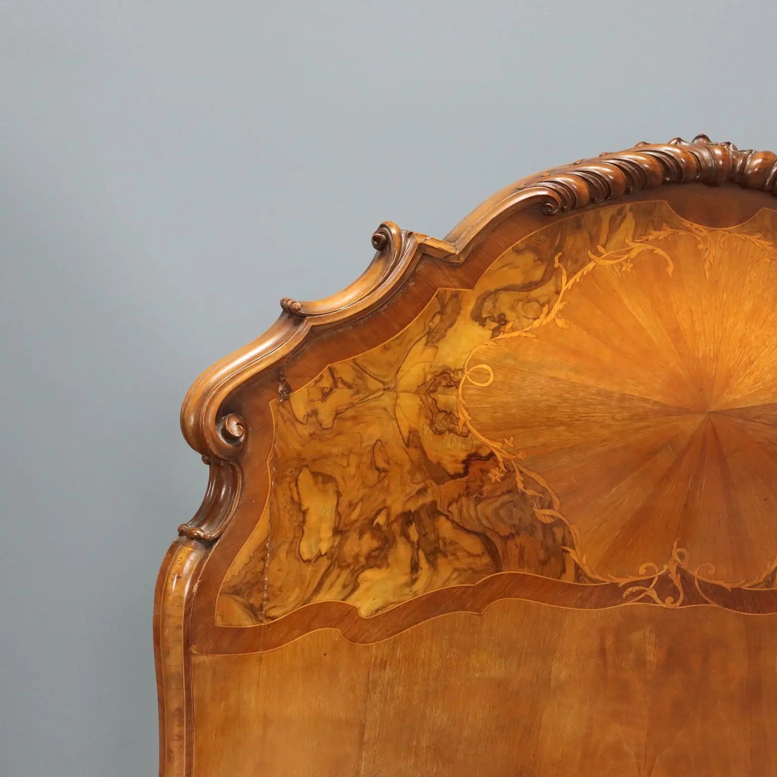 Antique Single Beds Baroque Style Various Woods XX Century - Antique Beds, Baroque Style | Antiques | Beds & Headboards