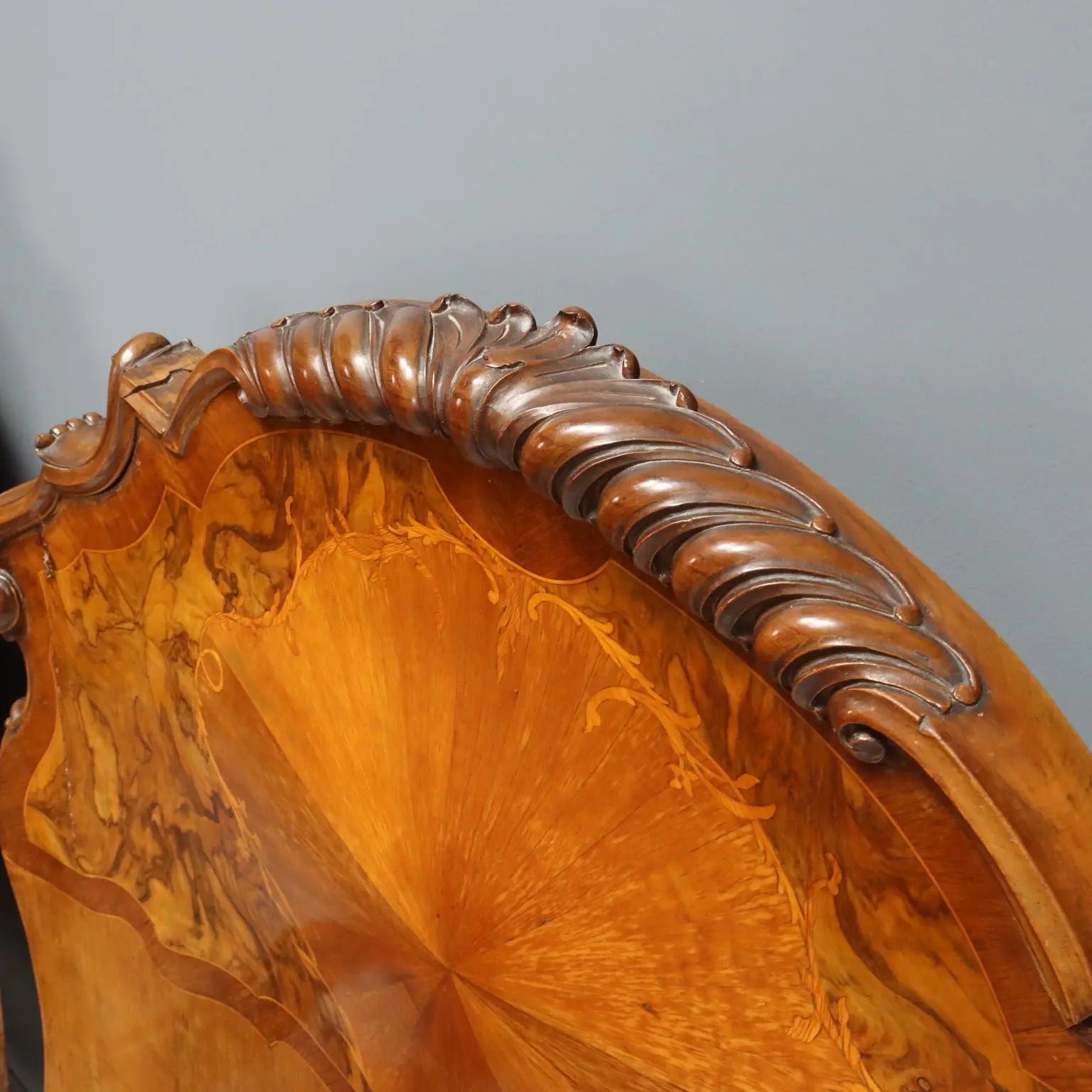 Antique Single Beds Baroque Style Various Woods XX Century - Antique Beds, Baroque Style | Antiques | Beds & Headboards