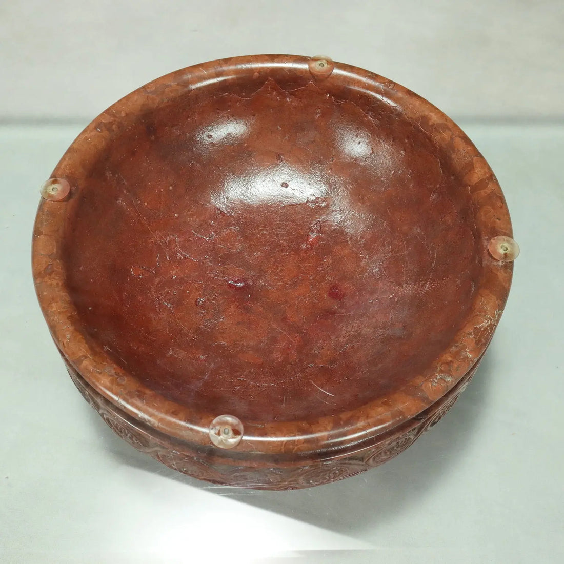 Vintage Coffee Table Glass Top Terracotta Basement XX Century - Italy, XX Century | Antiques | Side & Coffee Tables