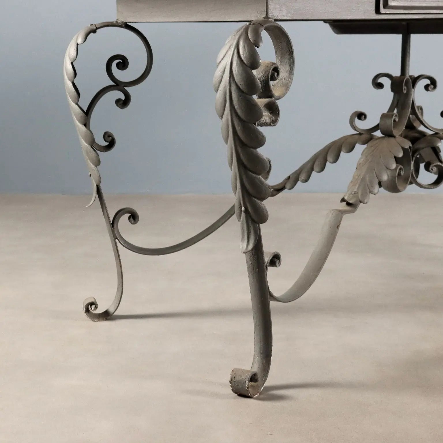 Antique Table Iron Marble Top Italy XX Century - Italy, XX Century | Antiques | Tables