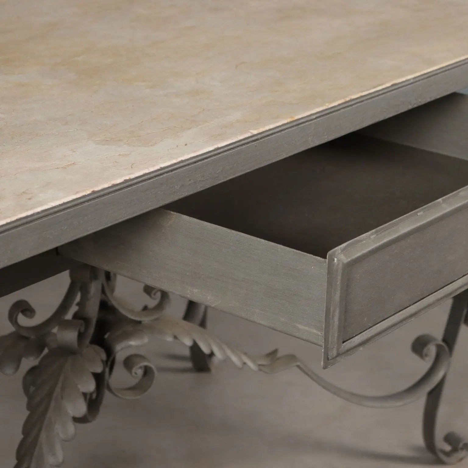 Antique Table Iron Marble Top Italy XX Century - Italy, XX Century | Antiques | Tables