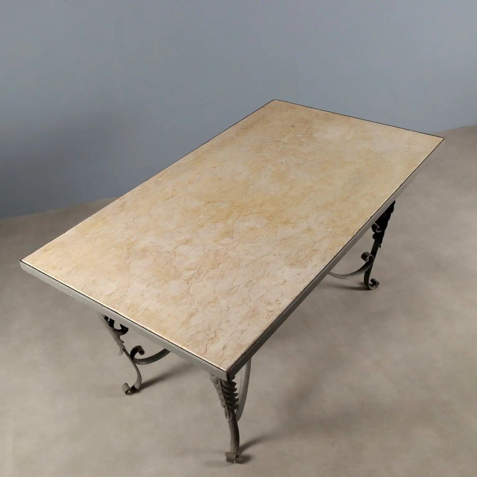 Antique Table Iron Marble Top Italy XX Century - Italy, XX Century | Antiques | Tables