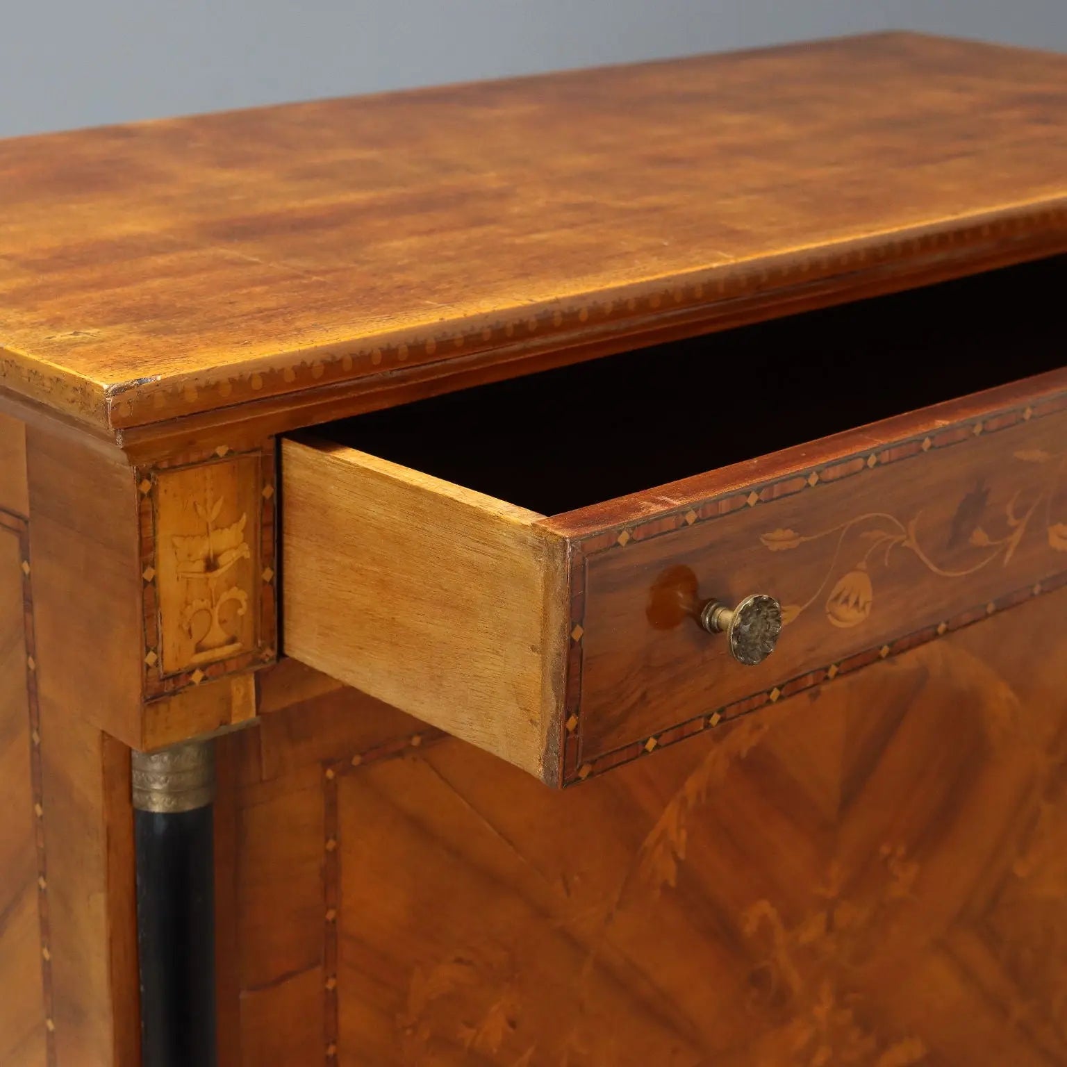Antique Secrétaire Empire Style Walnut Veneer Italy XX Century - Italy, XX Century | Antiques | Drop-Leaf Secretaire & Secretaire