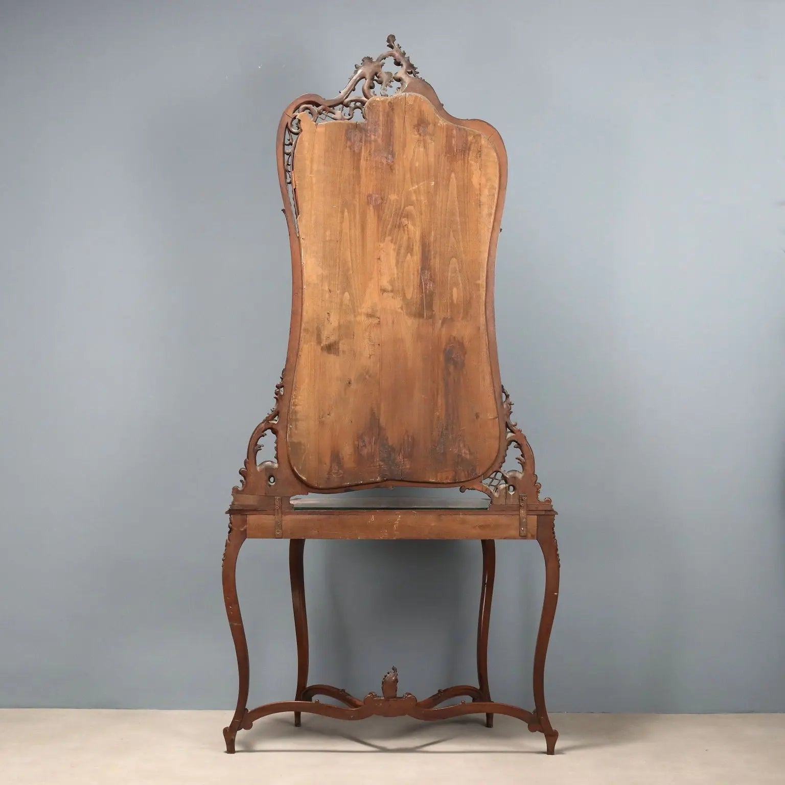 Antique Console Mahogany Velvet Glass Italy XIX Century - Italy, Late XIX Century | Antiques | Consoles