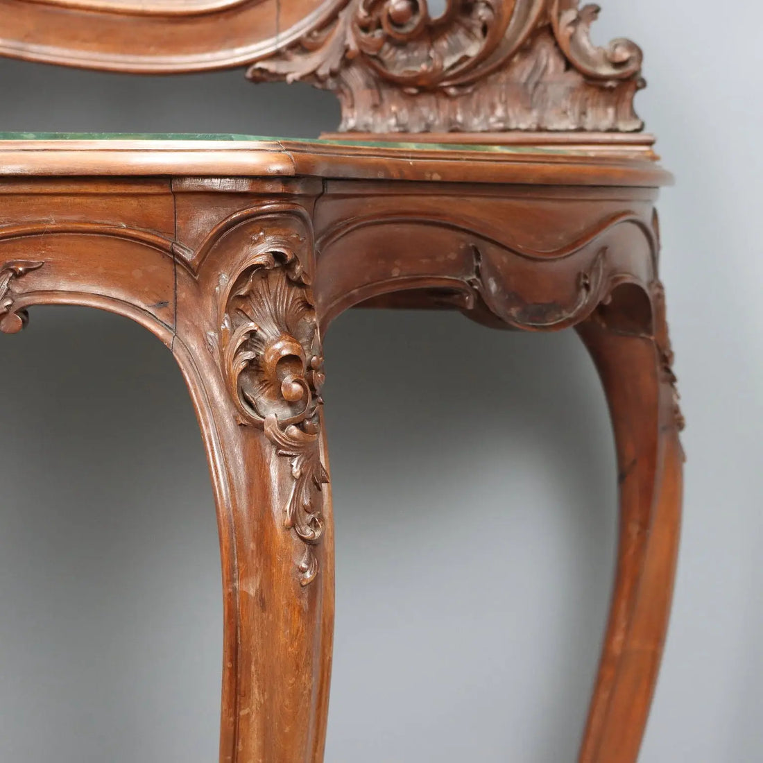 Antique Console Mahogany Velvet Glass Italy XIX Century - Italy, Late XIX Century | Antiques | Consoles