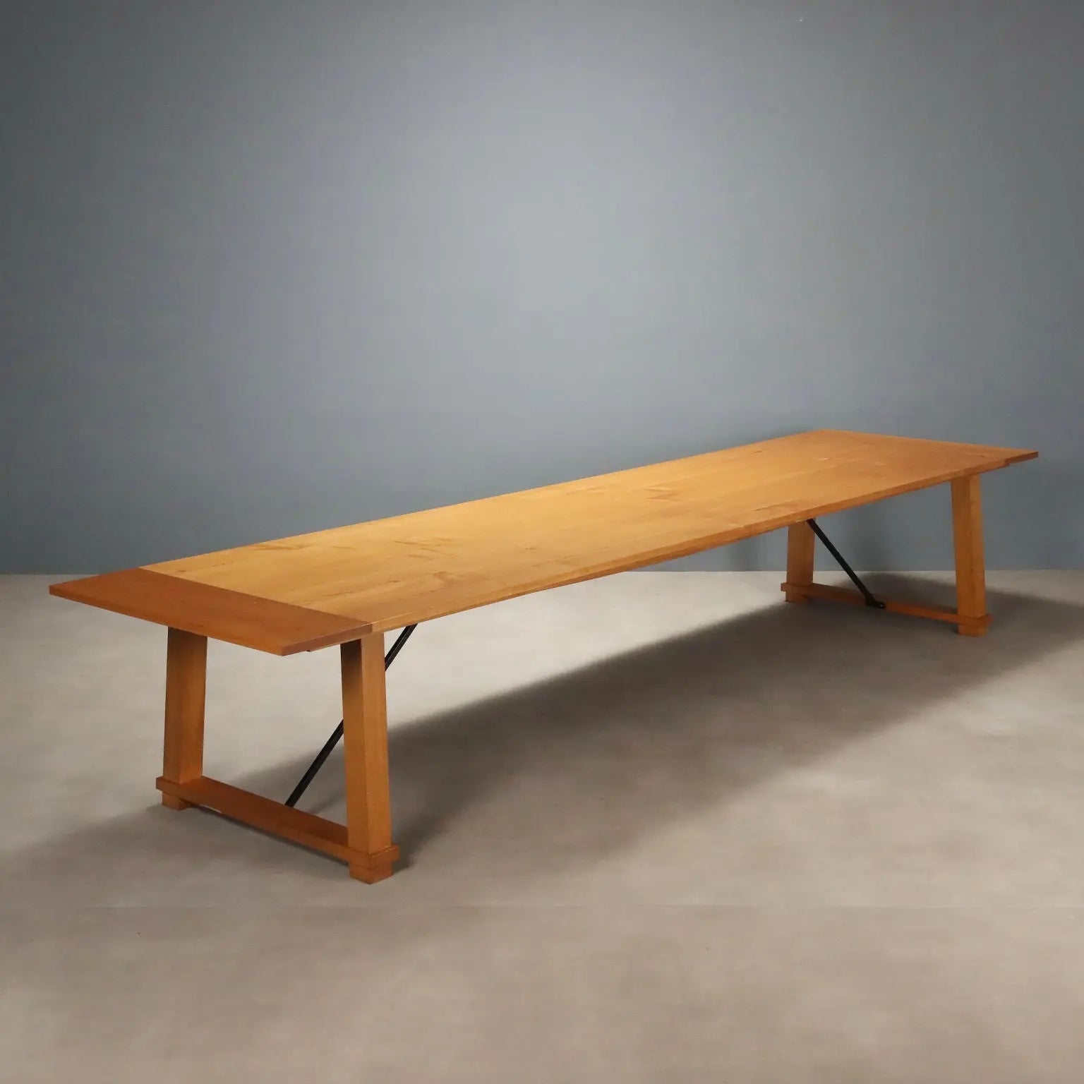 Antique Table Oak Wood Metal Italy XX Century - Italy, XX Century | Antiques | Tables