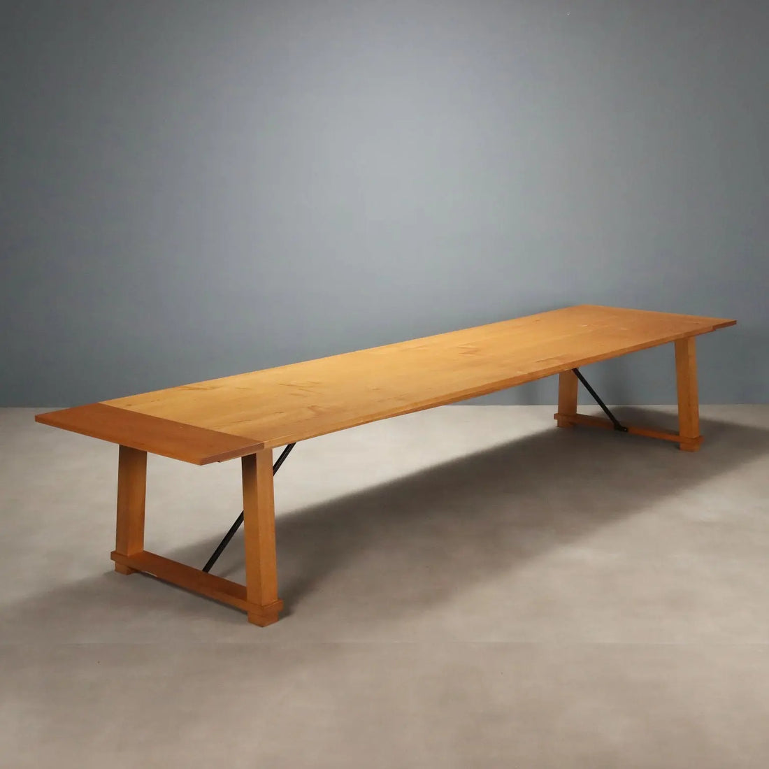 Antique Table Oak Wood Metal Italy XX Century - Italy, XX Century | Antiques | Tables