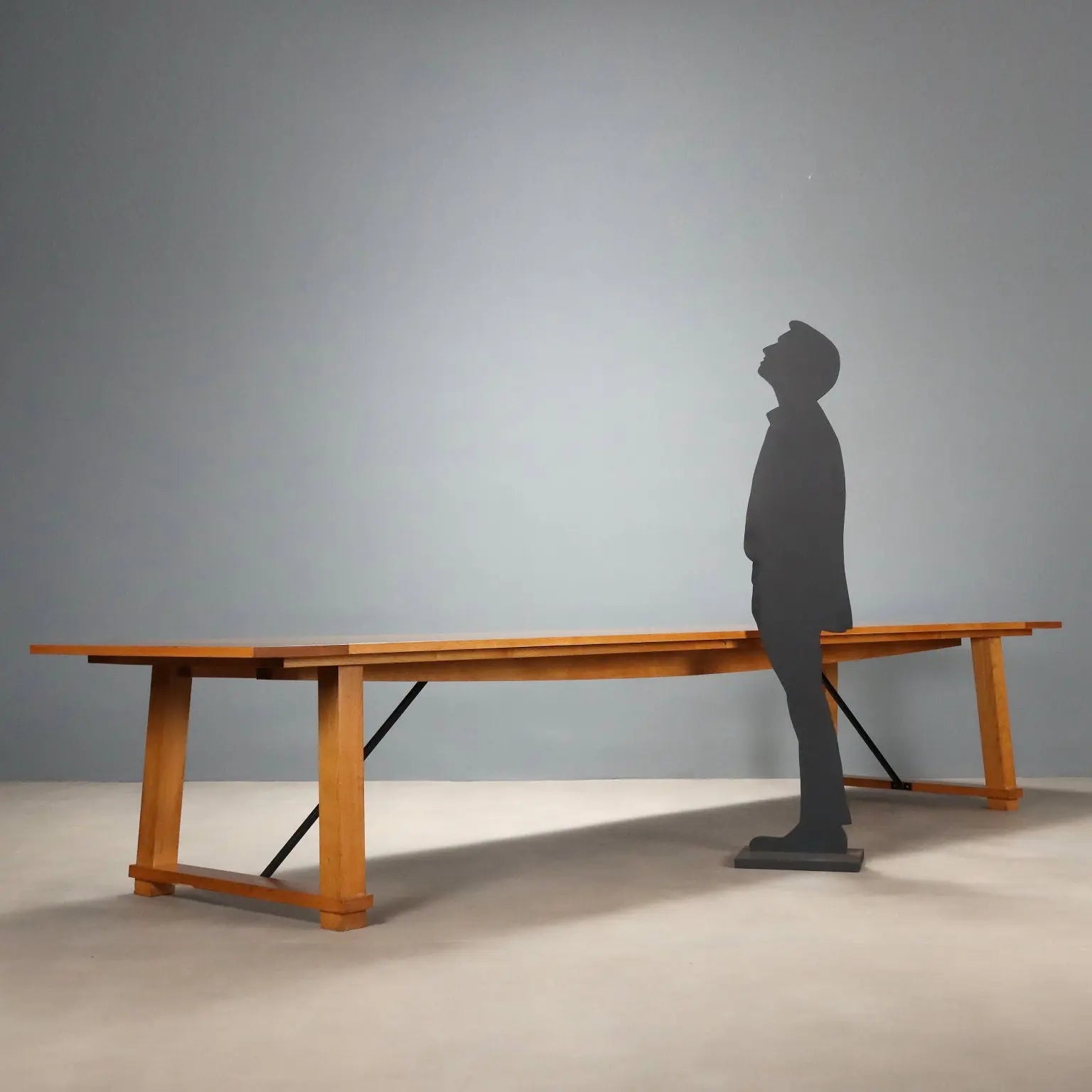 Antique Table Oak Wood Metal Italy XX Century - Italy, XX Century | Antiques | Tables
