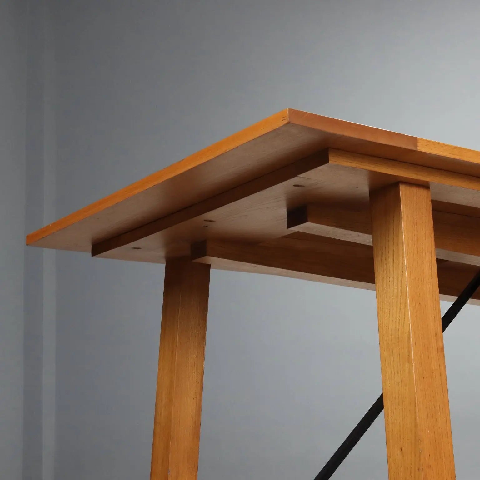 Antique Table Oak Wood Metal Italy XX Century - Italy, XX Century | Antiques | Tables