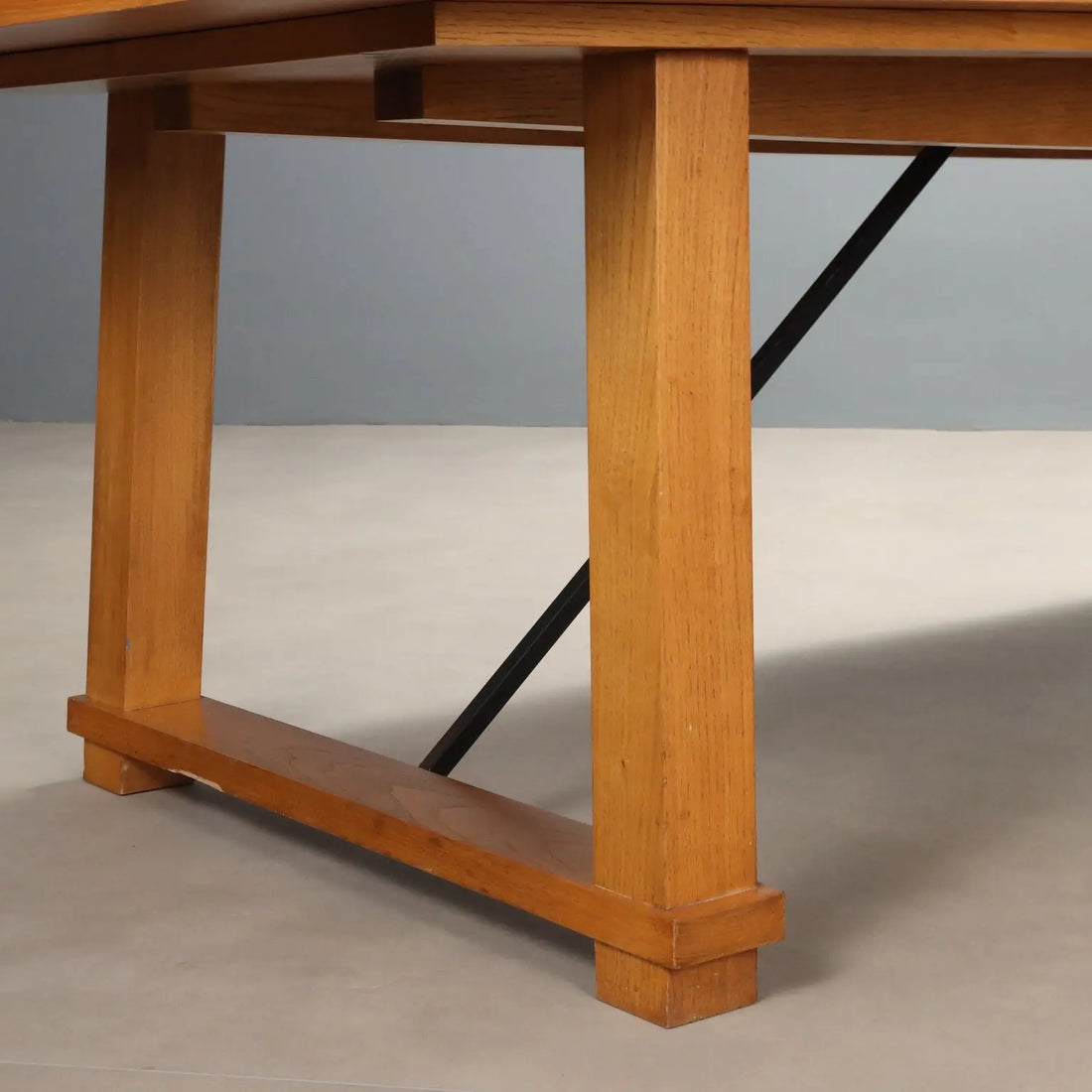 Antique Table Oak Wood Metal Italy XX Century - Italy, XX Century | Antiques | Tables