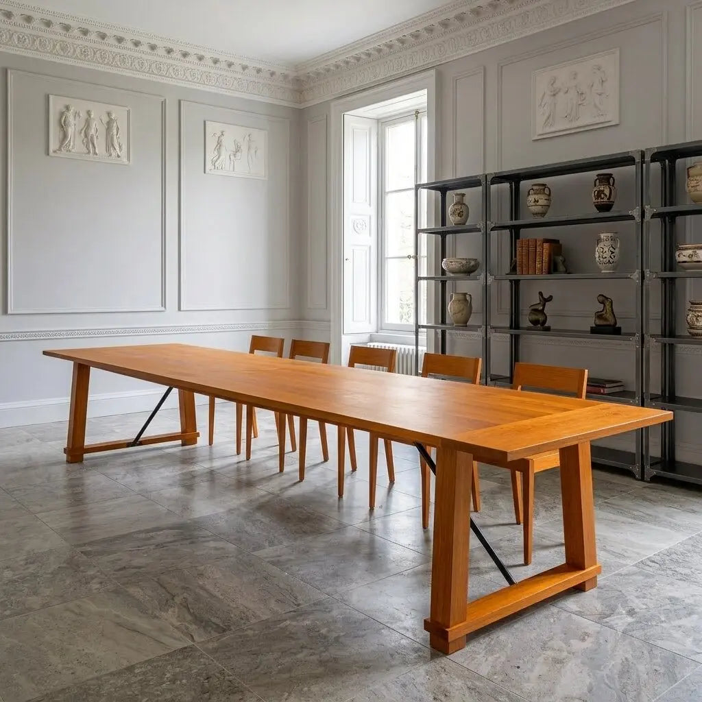 Large Oak Table - Italy, 20th Century