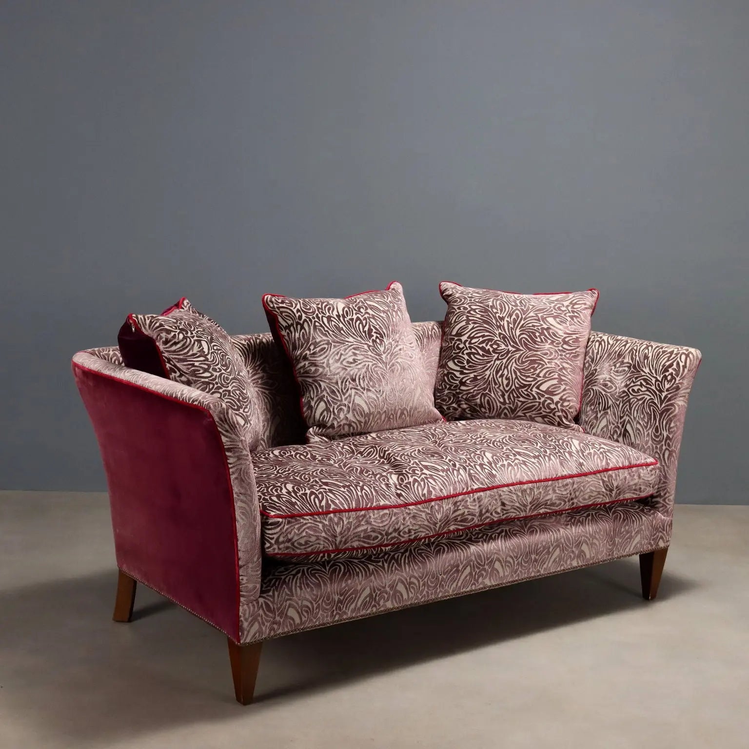 Antique Sofa Velvet Walnut Painted Beech Italy XX Century - Italy, XX Century | Antiques | Seating