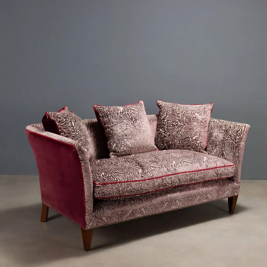 Antique Sofa Velvet Walnut Painted Beech Italy XX Century - Italy, XX Century | Antiques | Seating