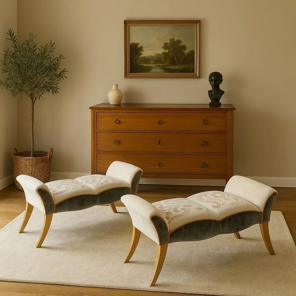 Antique Sofas Emboidered Fabric Beech Italy XX Century - Italy, XX Century | Antiques | Seating