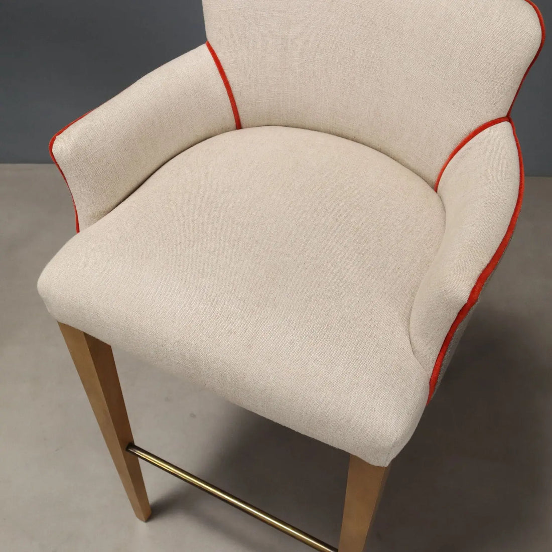 William Yeoward English Stools - Beech & Brass