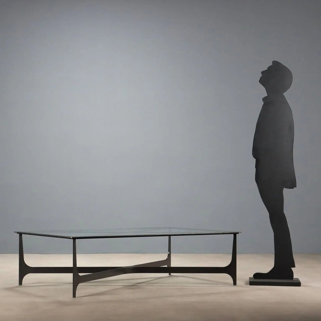 Lacquered Iron Coffee Table - Italy 20th Century
