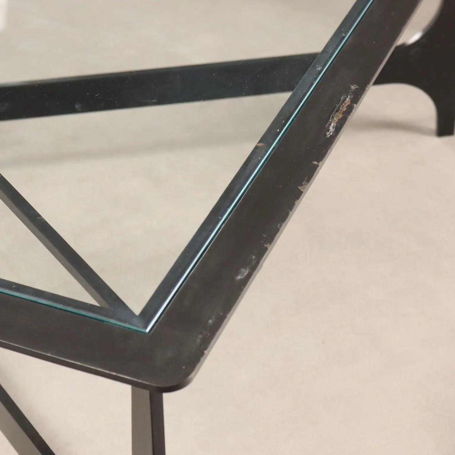 Lacquered Iron Coffee Table - Italy 20th Century