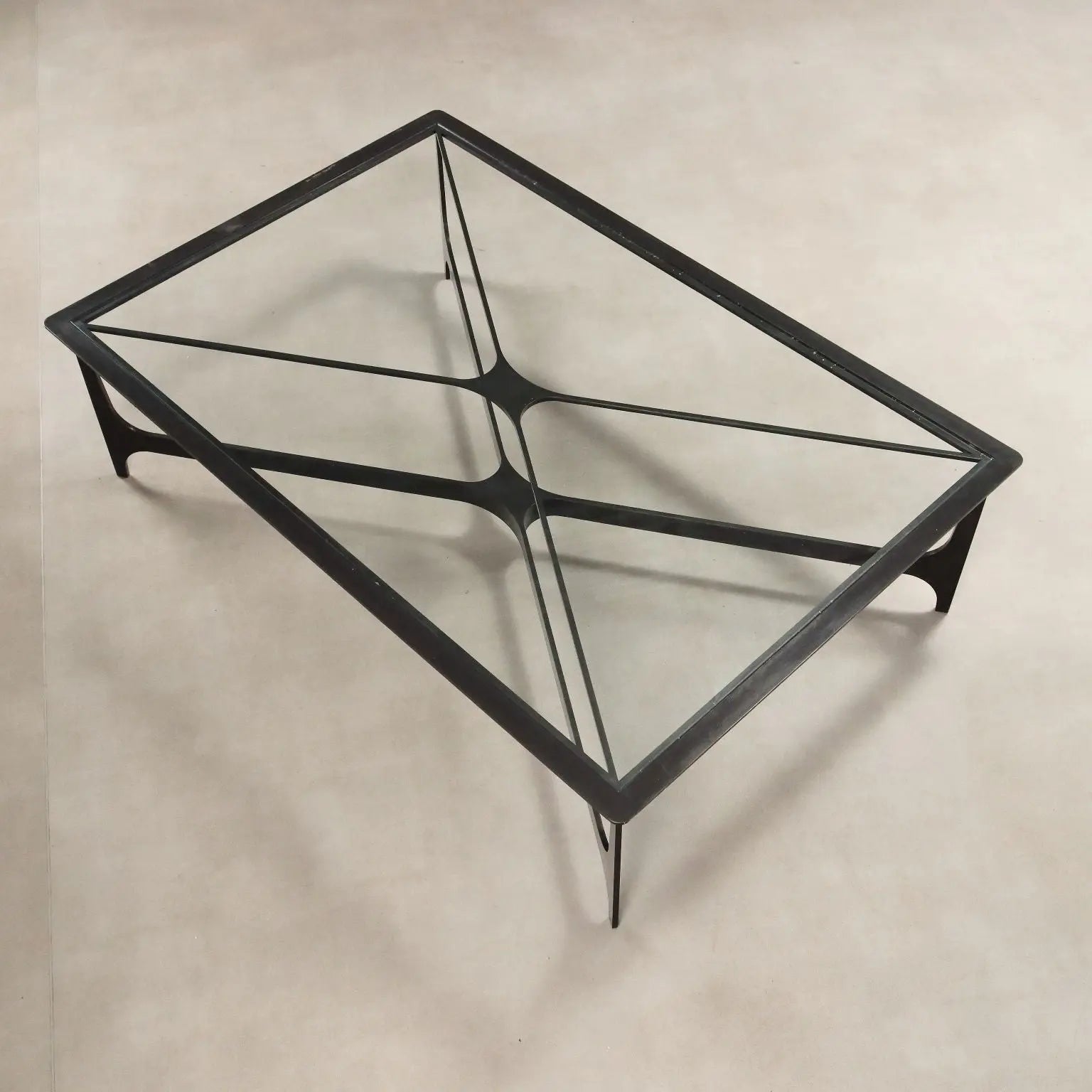 Lacquered Iron Coffee Table - Italy 20th Century