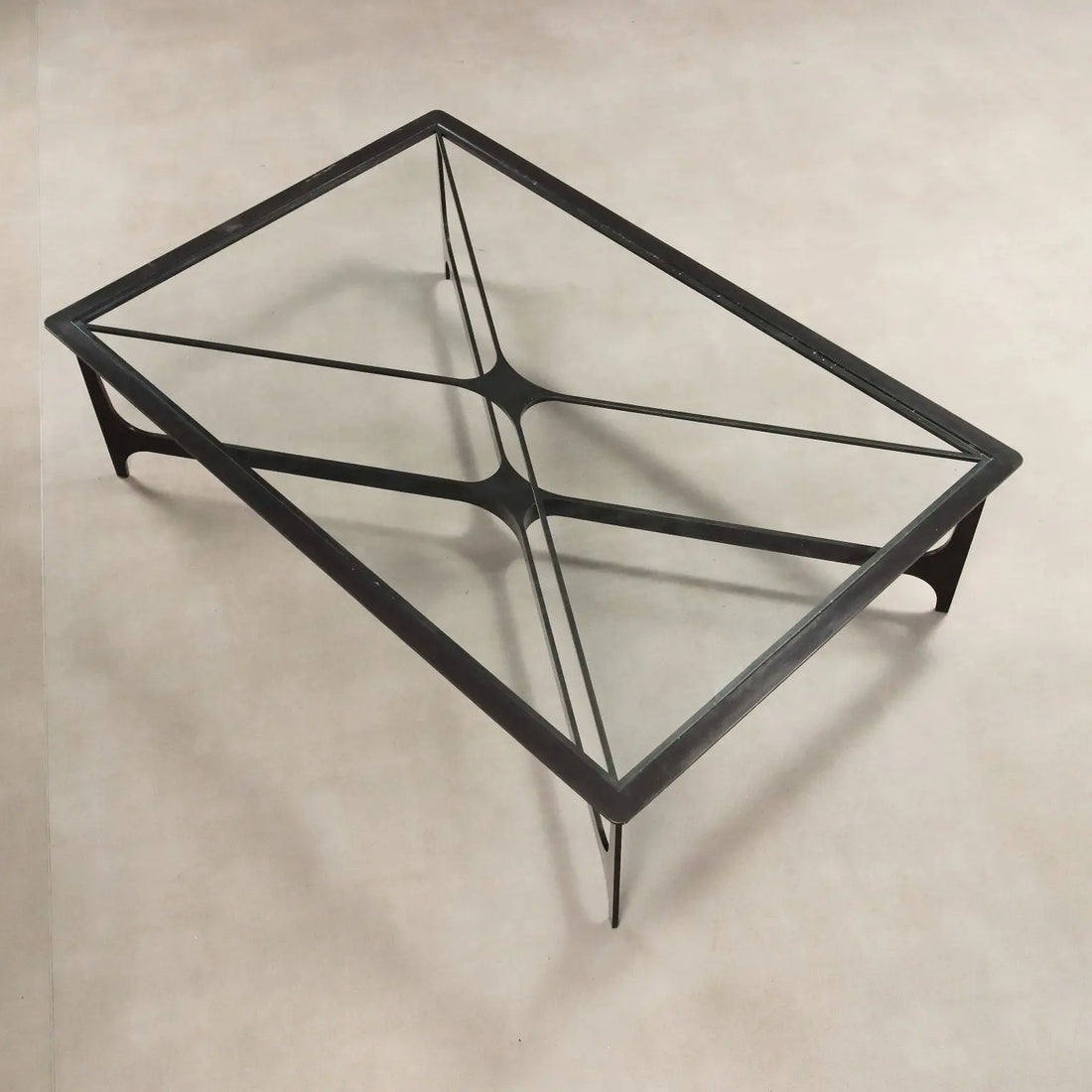 Lacquered Iron Coffee Table - Italy 20th Century