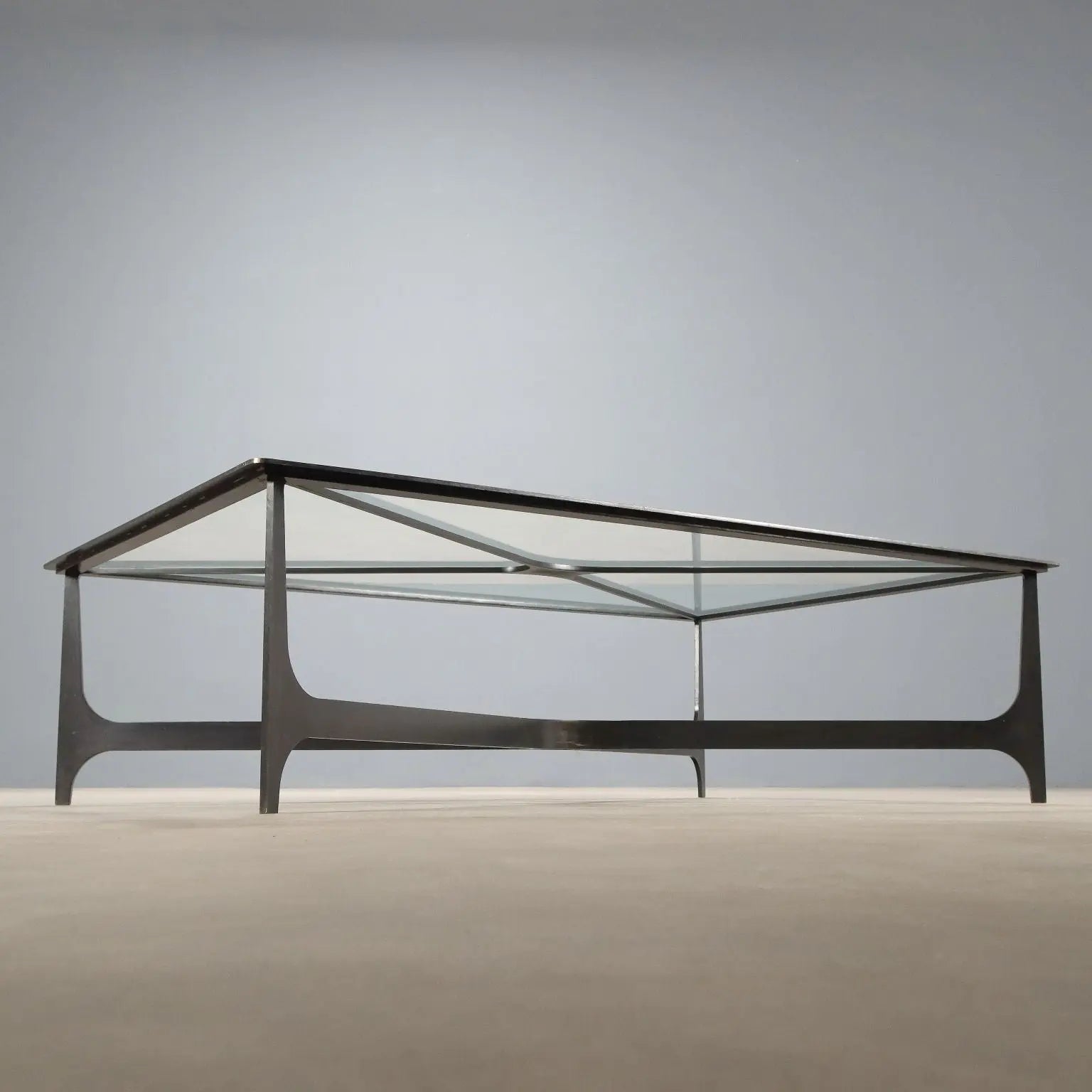 Lacquered Iron Coffee Table - Italy 20th Century
