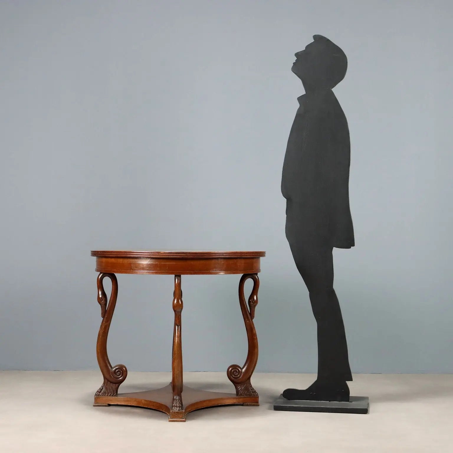 Carved Walnut and Beech Table - Italy 20th Century