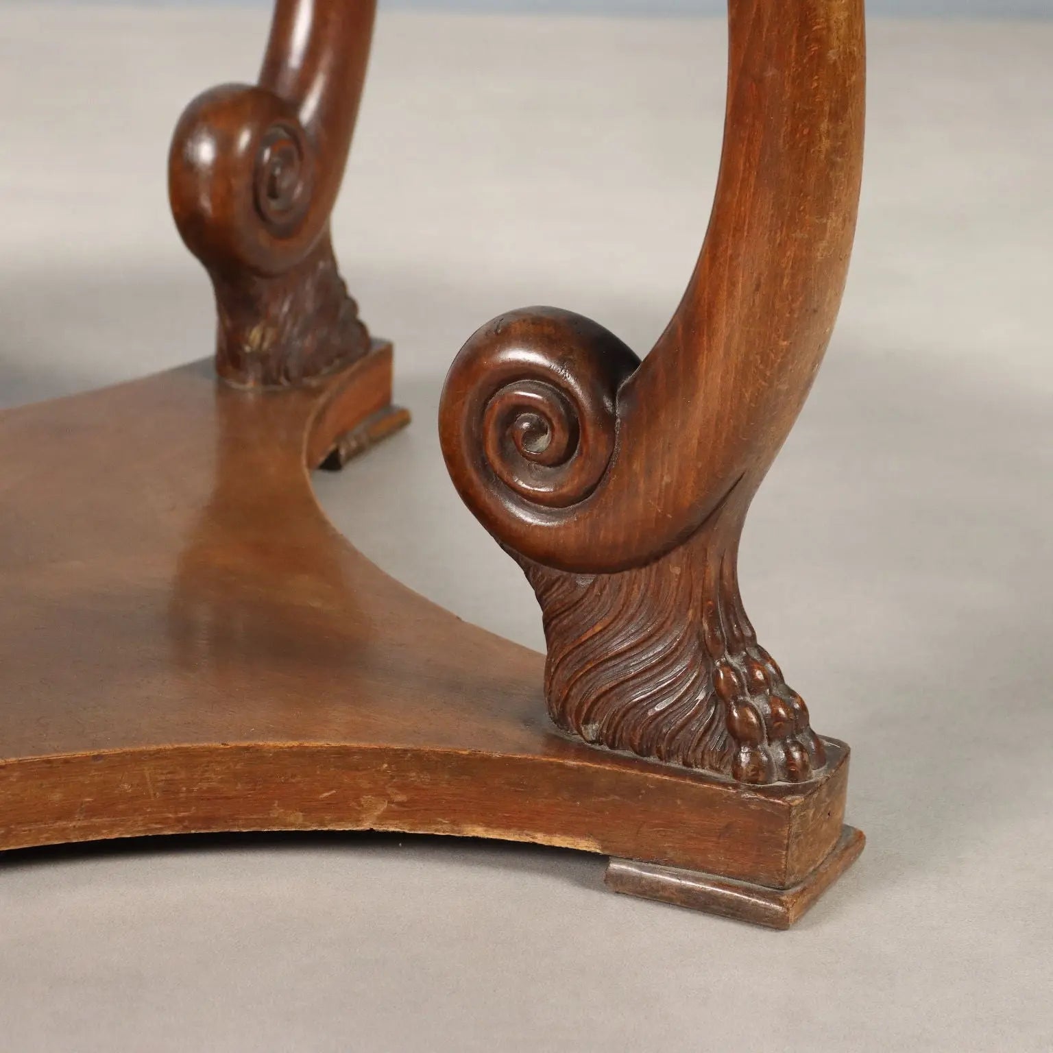 Carved Walnut and Beech Table - Italy 20th Century