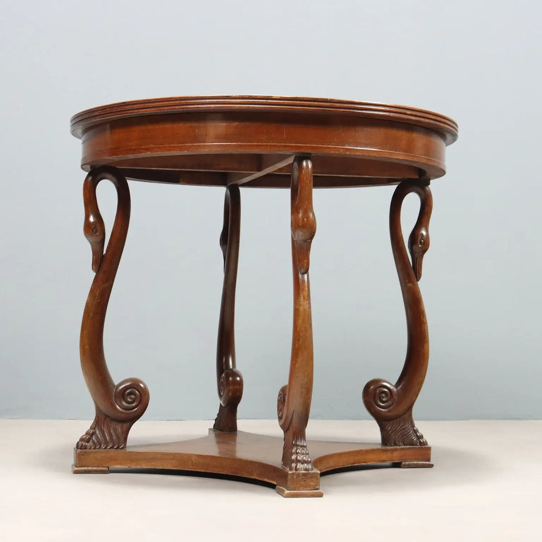 Carved Walnut and Beech Table - Italy 20th Century