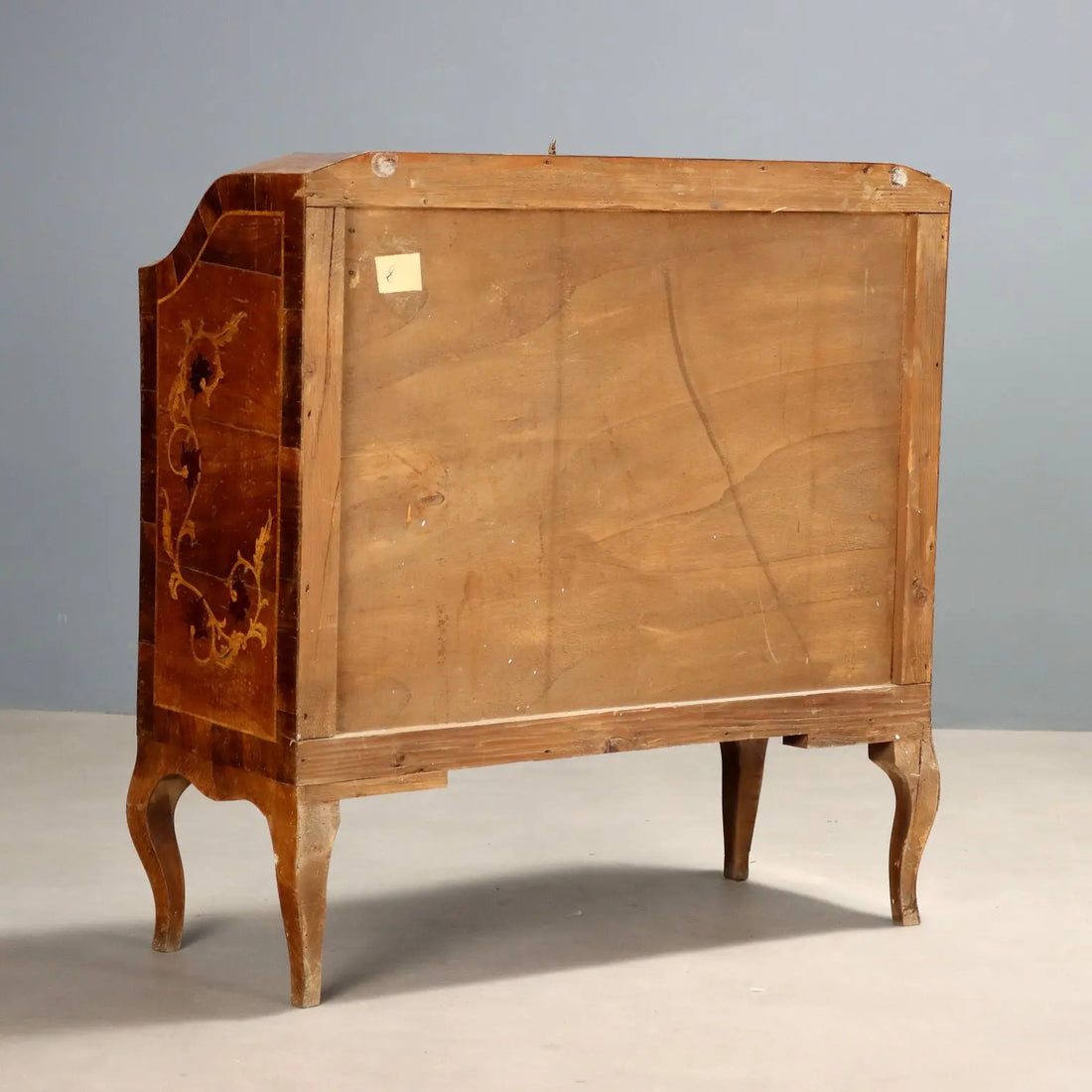 Antique Walnut Drop-Leaf Cabinet Maple 2 Drawers Italy XX Century - Italy, XX Century | Antiques | Desks & Writing Desks