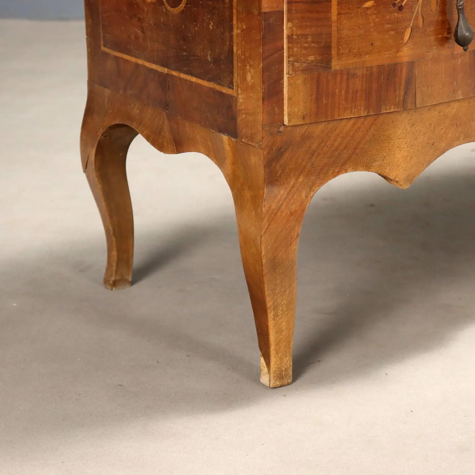 Antique Walnut Drop-Leaf Cabinet Maple 2 Drawers Italy XX Century - Italy, XX Century | Antiques | Desks & Writing Desks