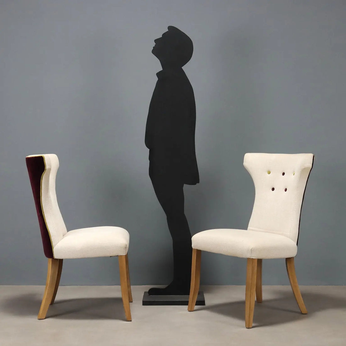 William Yeoward Chairs in Multicolored Fabric
