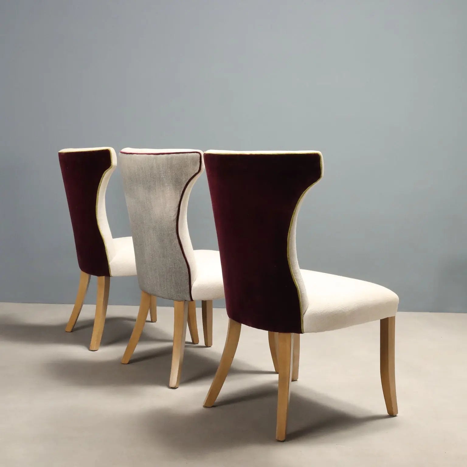 William Yeoward Chairs in Multicolored Fabric
