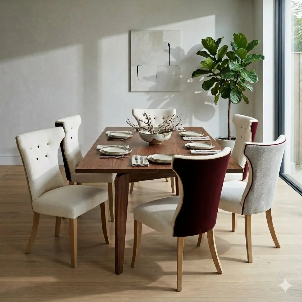 William Yeoward Chairs in Multicolored Fabric